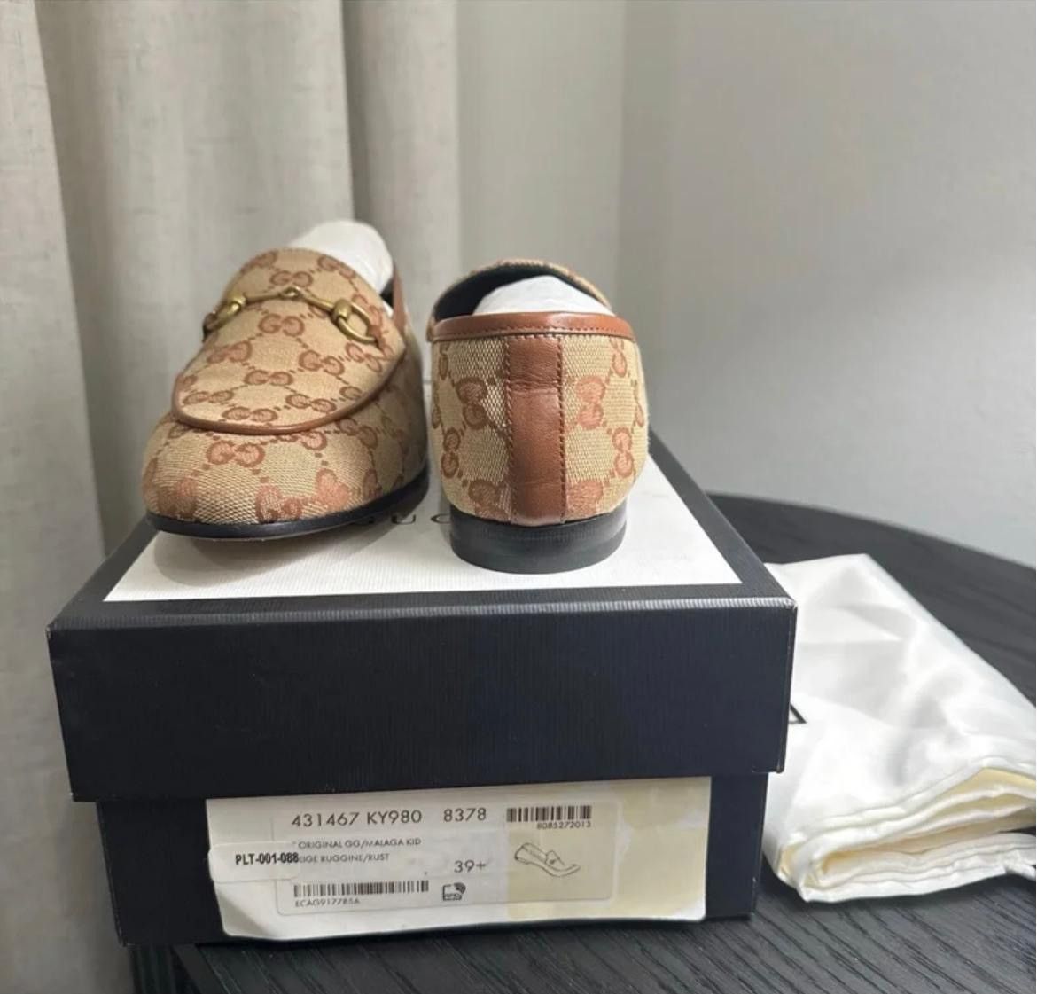 Gucci New Gucci Jordaan GG Supreme Horsebit Loafers 39.5 Size US 9 / IT 39 - 6 Thumbnail