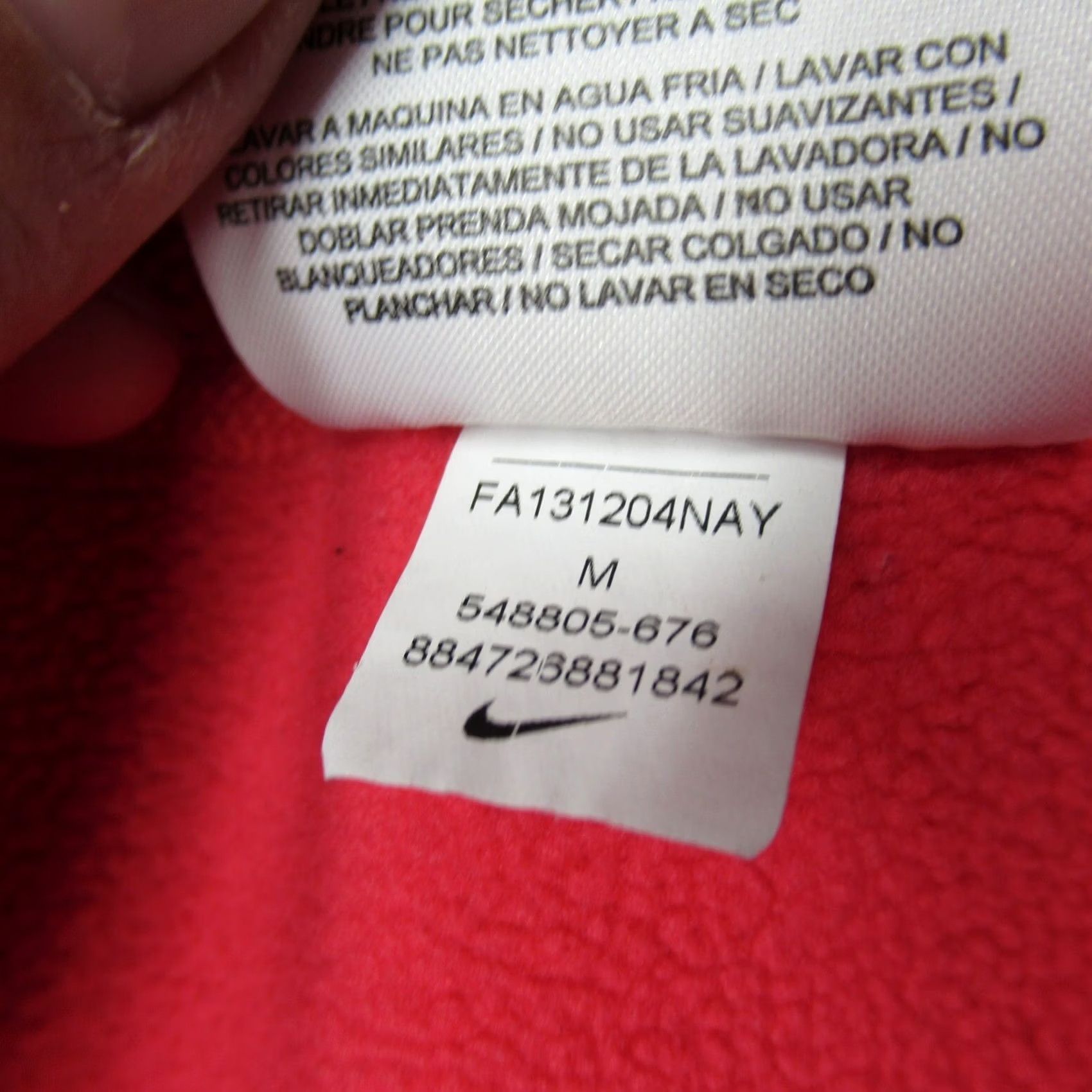 Nike Nike Hoodie Womens Medium Red Therma-FIT Full Zip Thumbholes Athletic Womens Short Form? Size M / US 6-8 / IT 42-44 - 5 Thumbnail