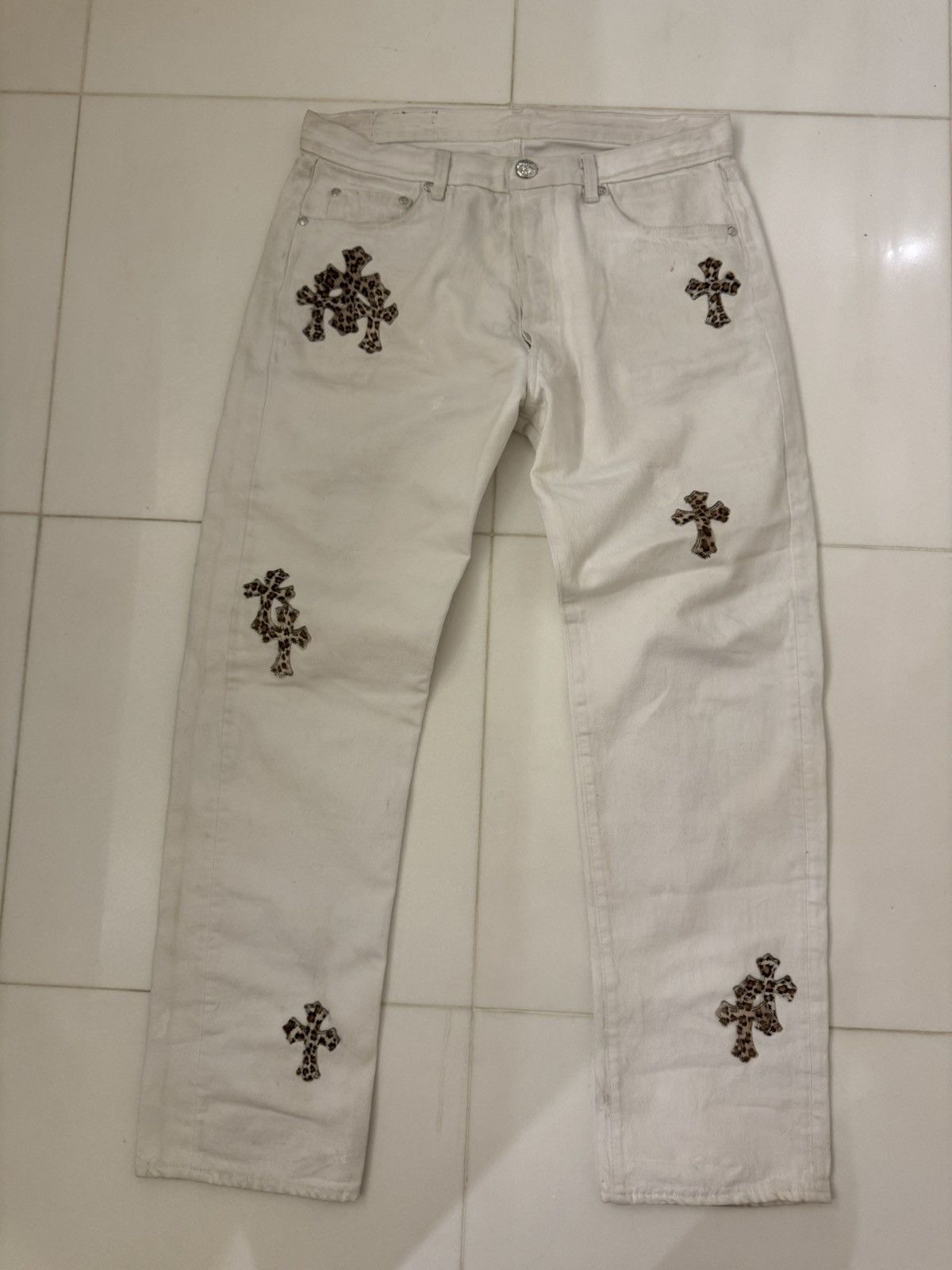 Chrome Hearts Chrome hearts cheetah patch jeans Size US 33 - 1 Thumbnail