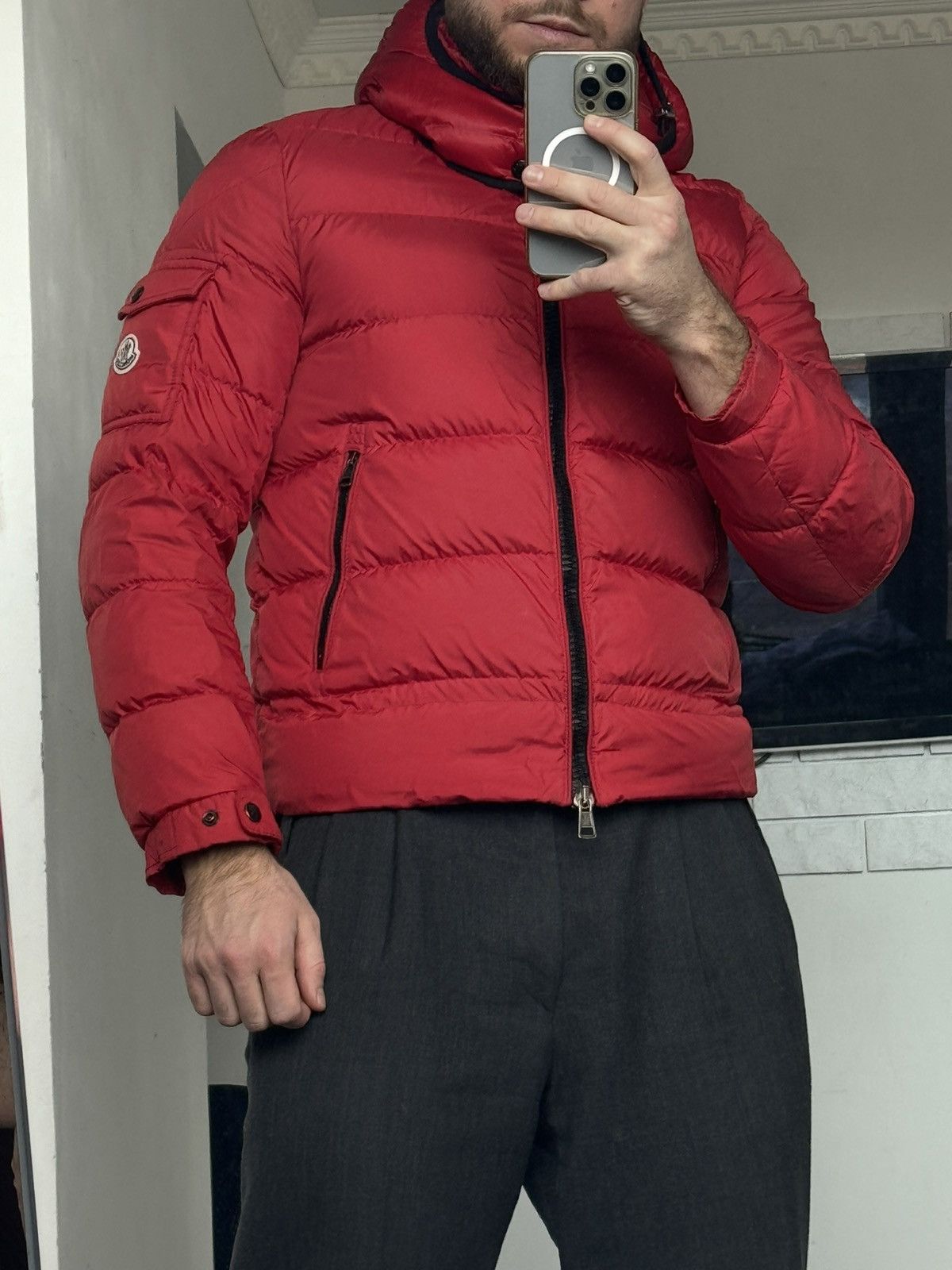 Moncler Moncler Hymalay puffer hooded jacket red Size US M / EU 48-50 / 2 - 9 Thumbnail