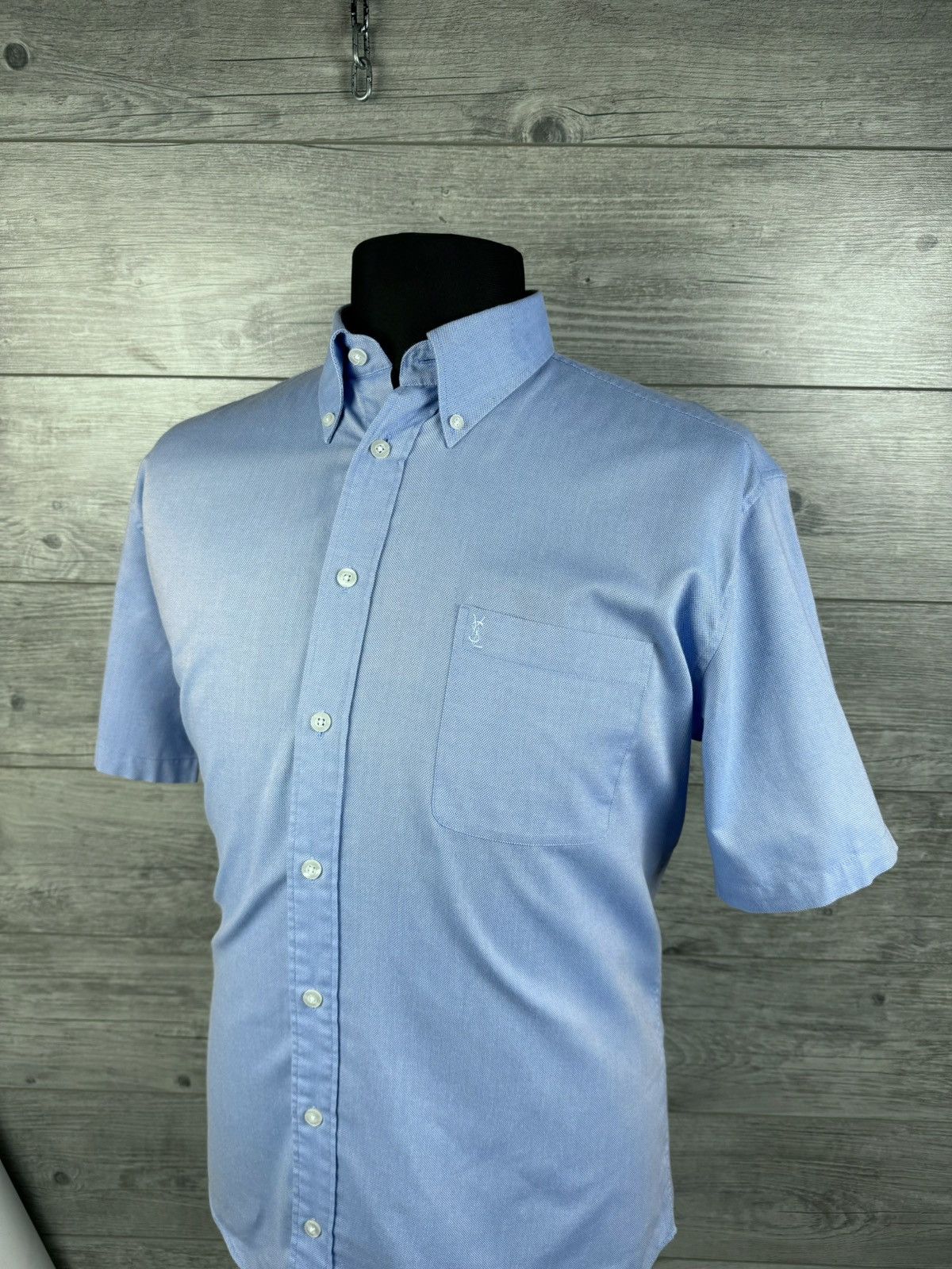 Vintage × Yves Saint Laurent Yves Saint Laurent Short Sleeve Shirt Size L Size US L / EU 52-54 / 3 - 11 Thumbnail