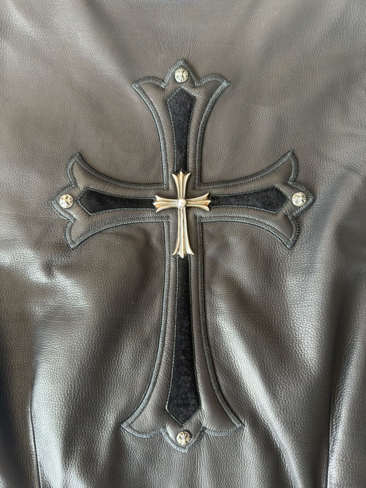 Chrome Hearts CHROME HEARTS New Calfskin Patch Vest Size 50L - 8 Thumbnail