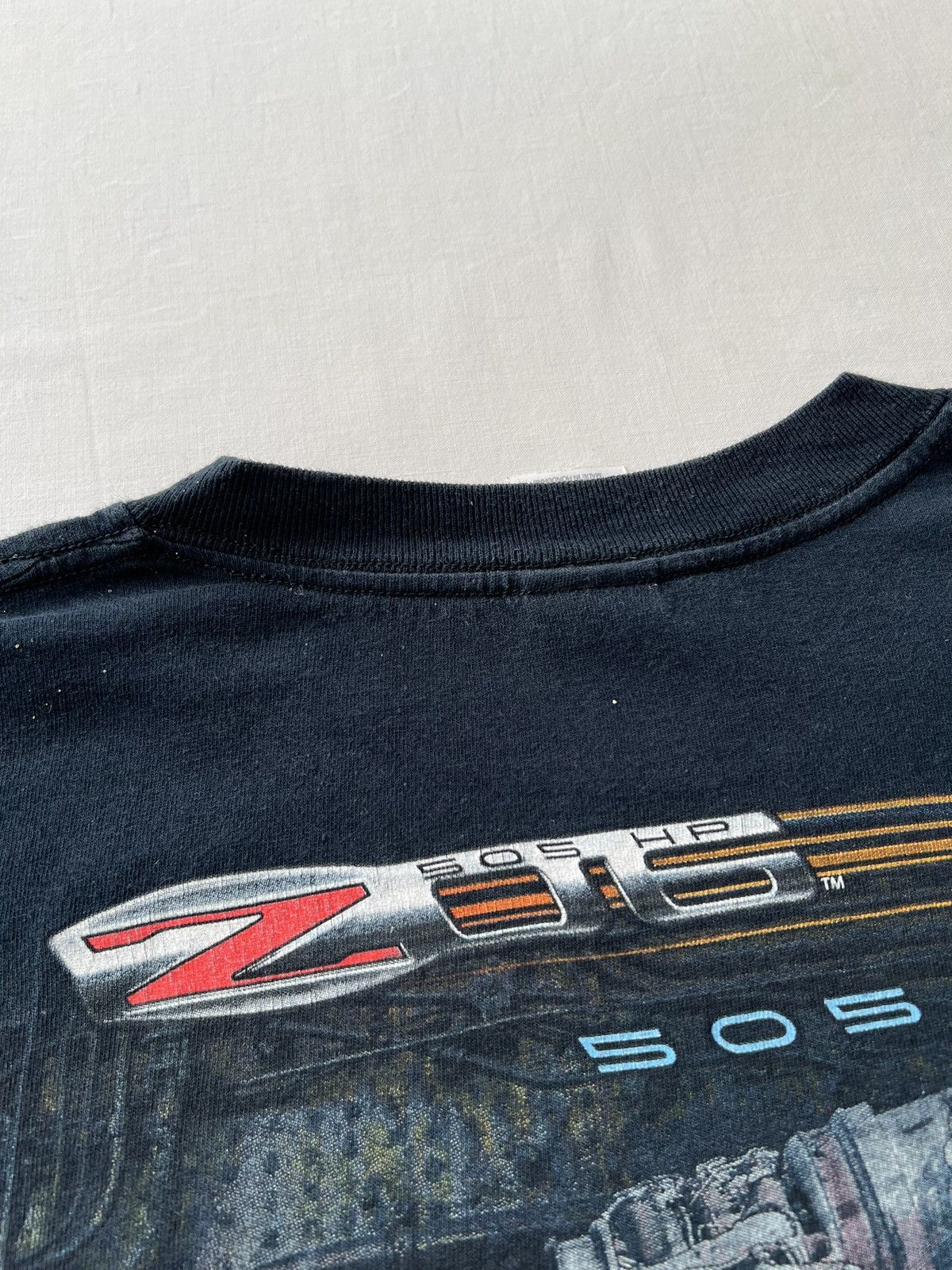 Vintage Vintage 2000s Chevrolet Corvette Z06 505 HP Black T-shirt Size US XL / EU 56 / 4 - 18 Thumbnail