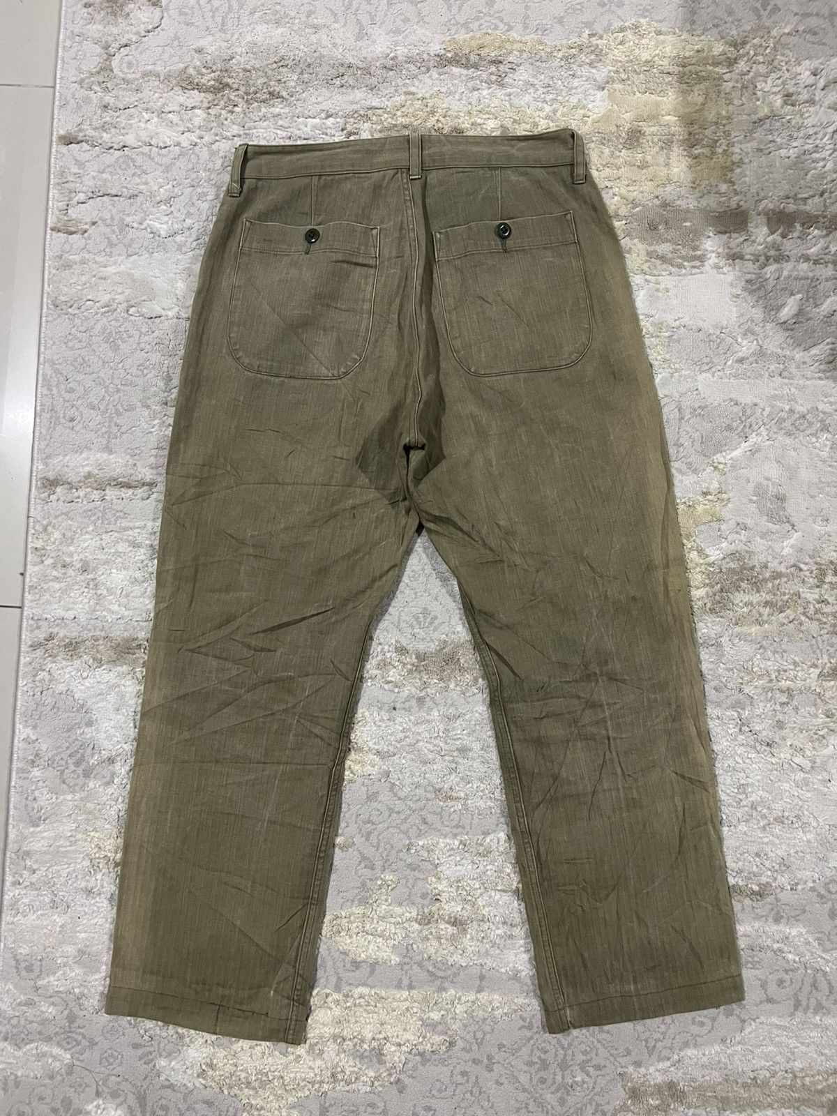 The Real McCoy's Vintage Military HBT Herringbone M-65 M-1951 Trousers Pants Size US 31 - 3 Thumbnail