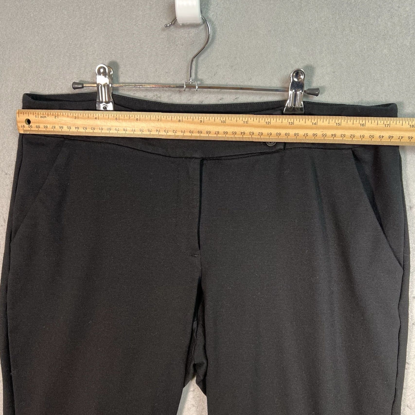 Eileen Fisher Eileen Fisher Pants Knit Black Womens 14 Dress Pants Straight Flat Front Stretch Viscose Nylon Spandex Vintage No Size 36" / US 14 / IT 50 - 2 Thumbnail