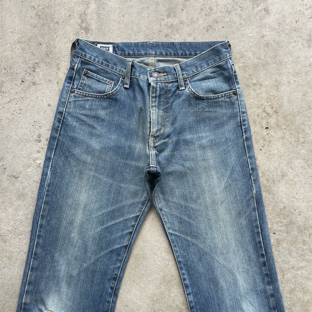 Edwin Vintage Edwin Faded Jeans Distressed Denim Pants W29 Size US 29 - 3 Thumbnail