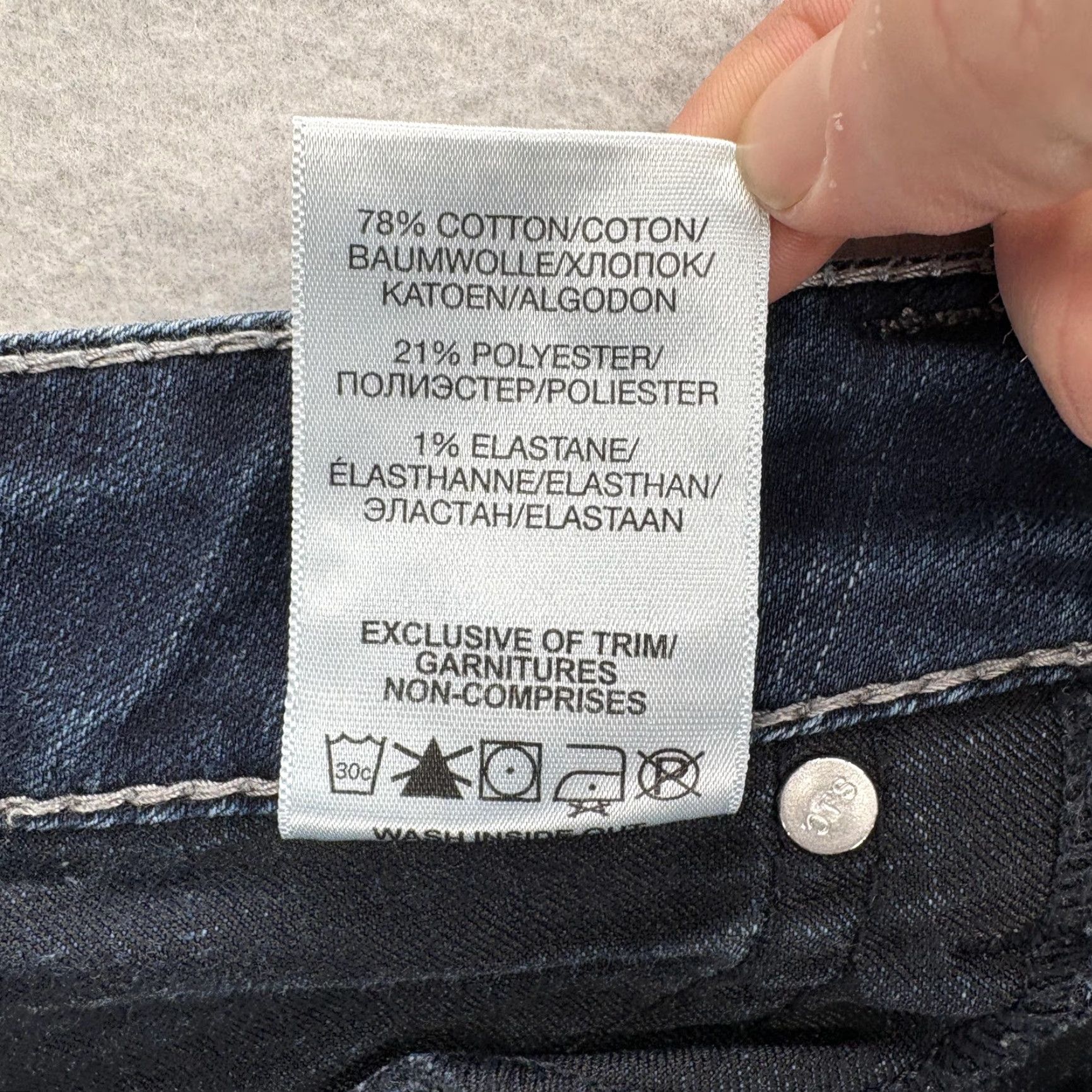 Silver Jeans Co. Silver Jeans Suki Mid Super Skinny Jeans Womens 33x33 Blue Dark Wash Stretch Y2K Size 24" / US 00 / IT 34 - 6 Thumbnail