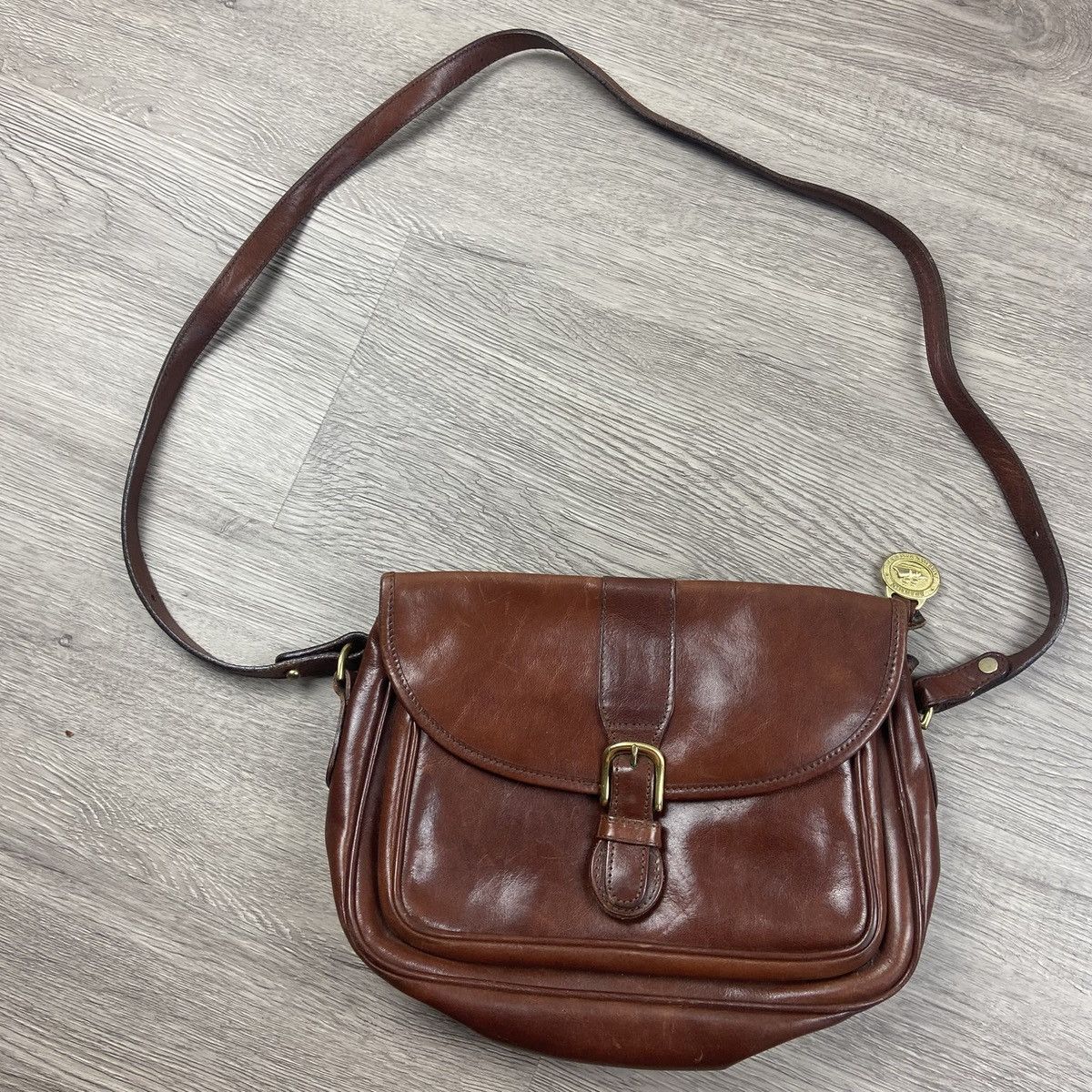 BRAHMIN Brahmin Brown Shoulder Bag Gold Hardware Buckle Medium 11x8 Size ONE SIZE - 3 Thumbnail