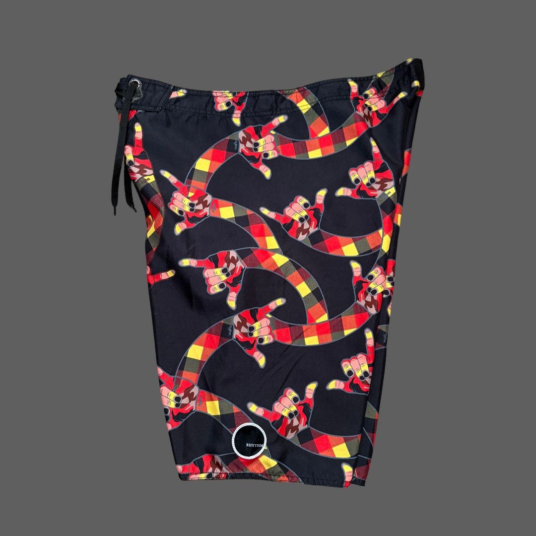Rhythm Rhythm 23" Shaka Long Boardshorts Size 36 GUC Y2K Style Size US 36 / EU 52 - 6 Thumbnail