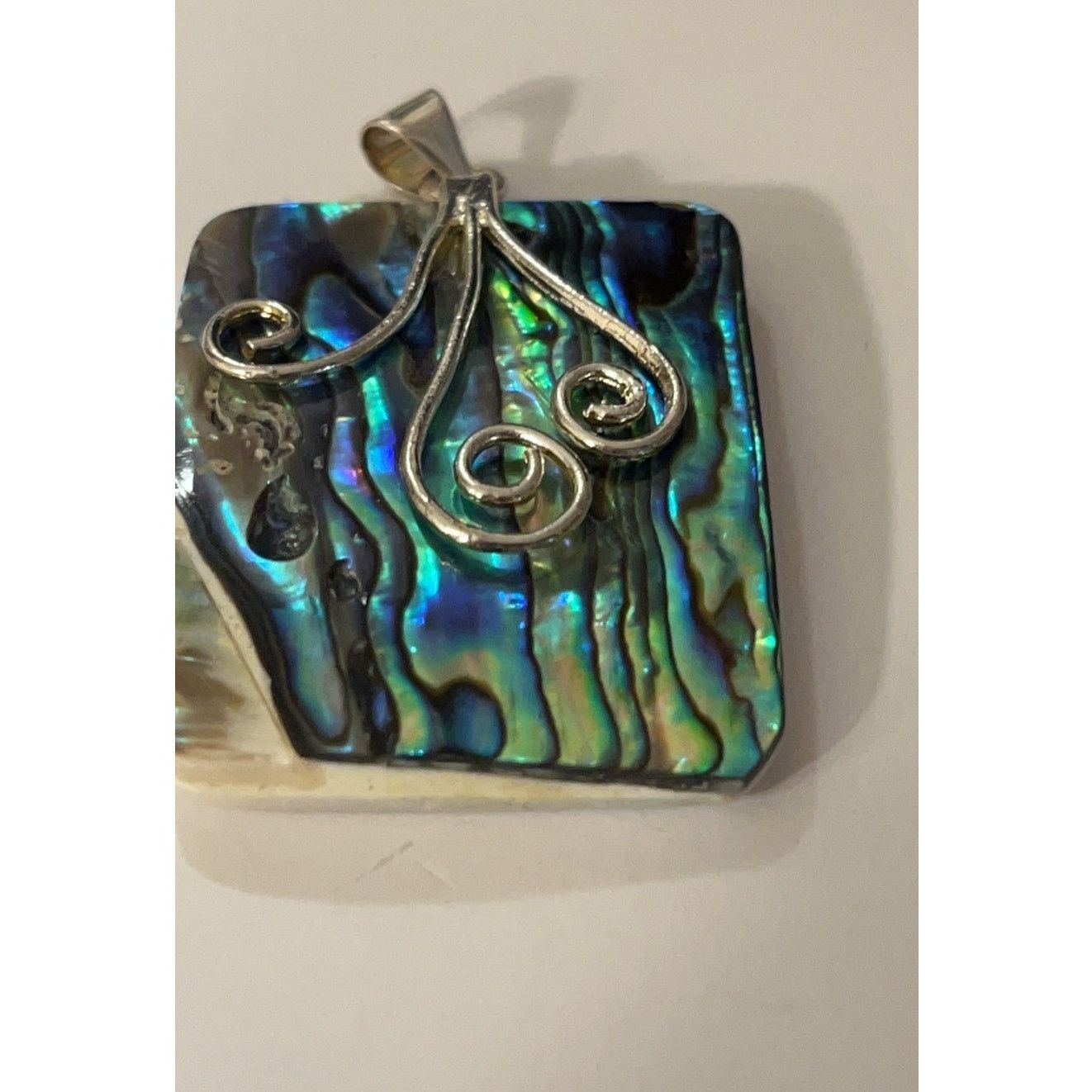 Other Abalone and Silver Rectangle Pendant Size ONE SIZE - 3 Thumbnail