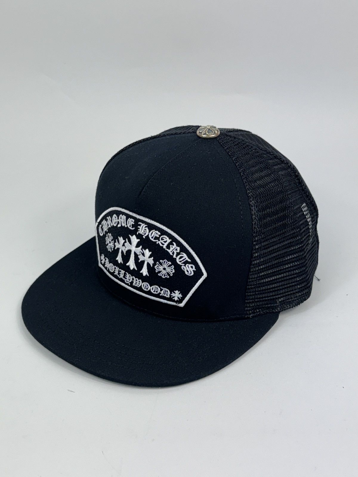 Chrome Hearts TRIPLE CROSS HOLLYWOOD TRUCKER CAP Size ONE SIZE - 6 Thumbnail