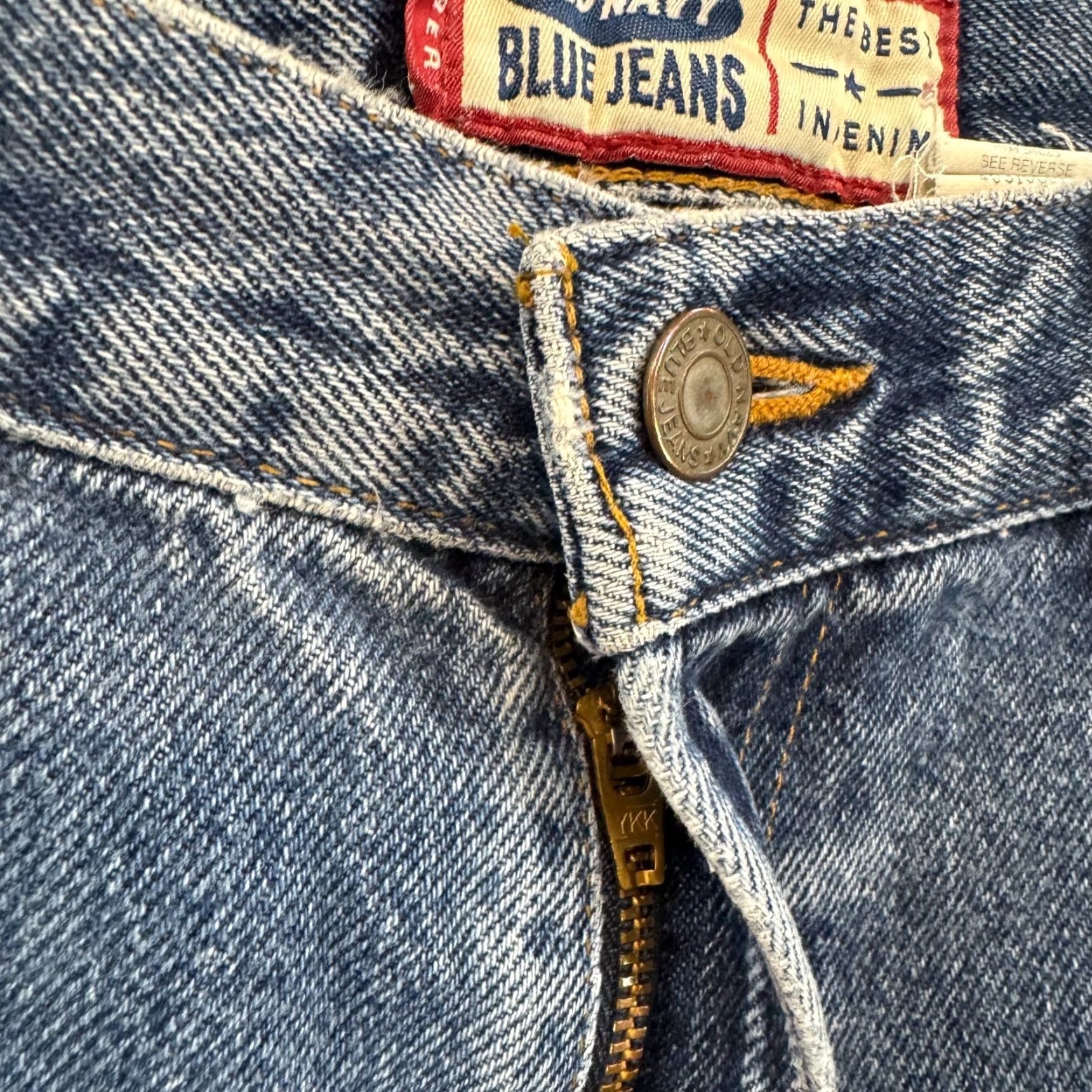Old Navy VINTAGE Old Navy Jeans Straight Leg 8 28 High Waisted Medium Wash Cotton Denim Mens Girls Womens Size 30" / US 8 / IT 44 - 4 Thumbnail