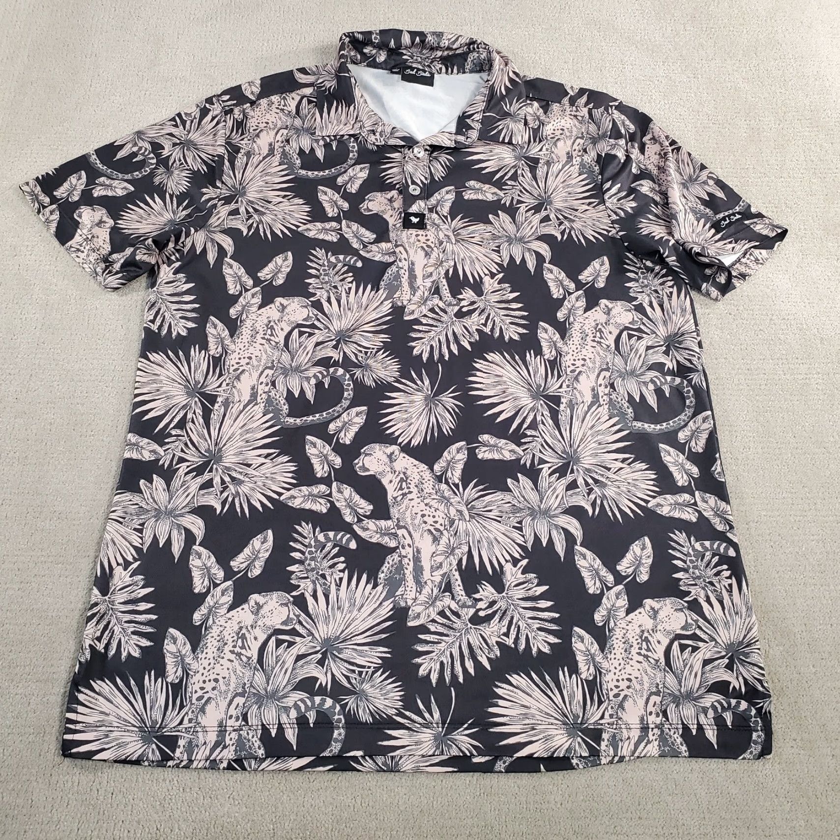 Vintage **Bad Birdie Green Golf Polo Shirt Mens Small Floral** User: Bad Birdie Green Golf Polo Shirt Mens Small Floral Size US S / EU 44-46 / 1 - 2 Thumbnail