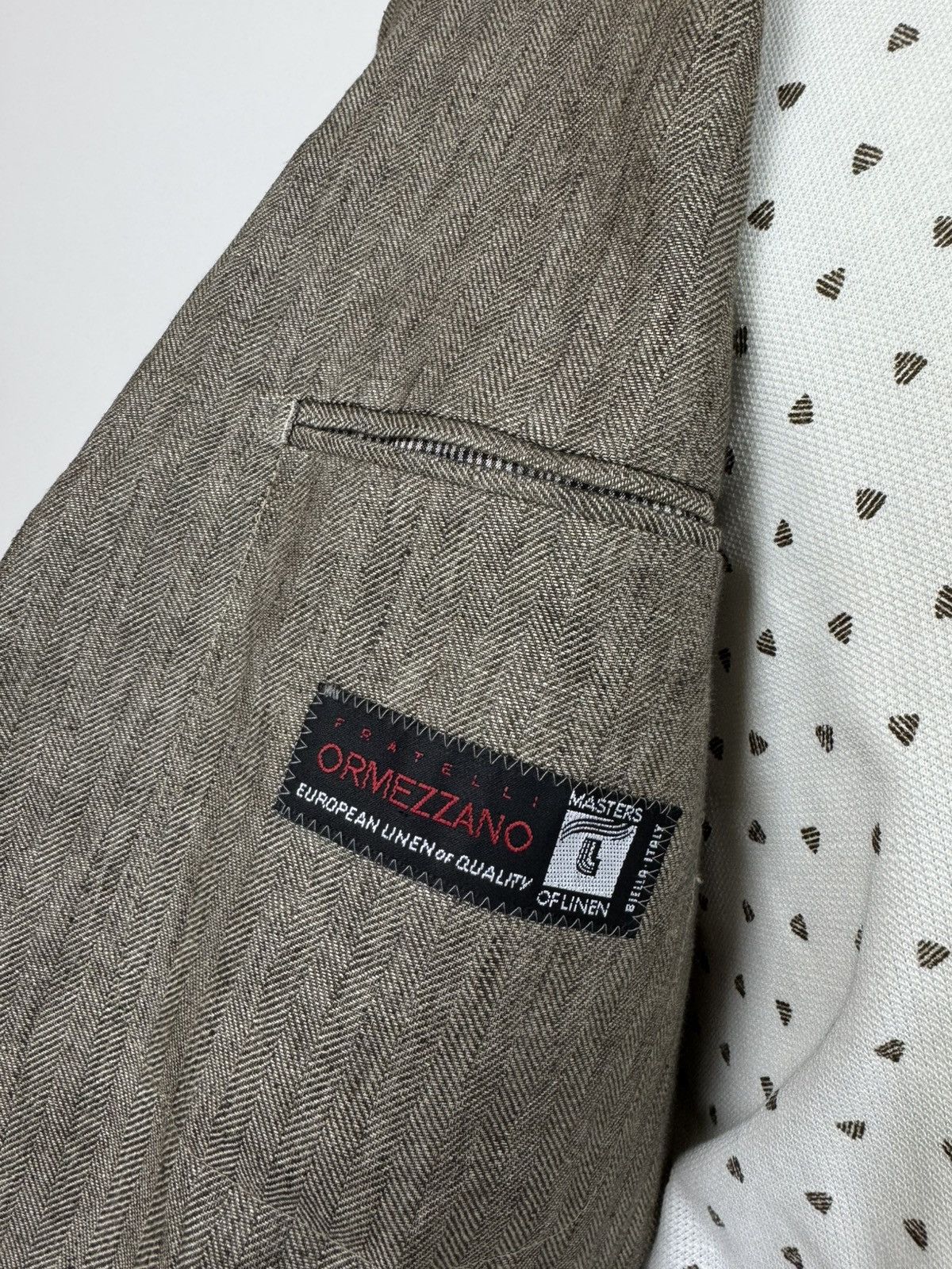 Other Dielmar Fratelli Ormezzano linen blazer herringbone size 50 Size 50R - 13 Thumbnail