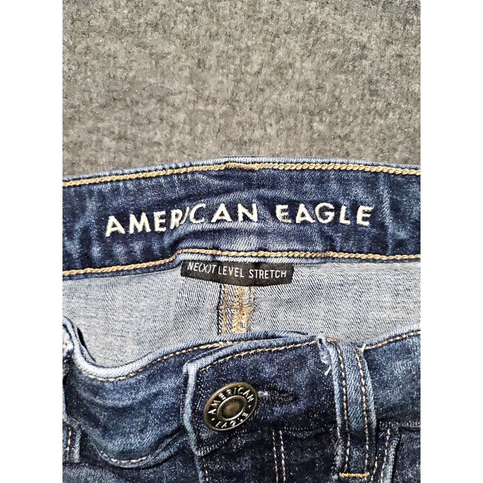 American Eagle Outfitters VINTAGE American Eagle Hight Rise Jeggins Women's 4 Blue Next Level Stretch Preppy City Size 27" / US 4 / IT 40 - 2 Thumbnail