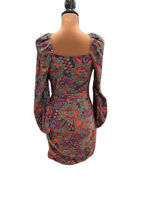 Veronica Beard Veronica Beard Bellino Paisley Long Sleeve Silk Blend Dress Size XS / US 0-2 / IT 36-38 - 8 Thumbnail