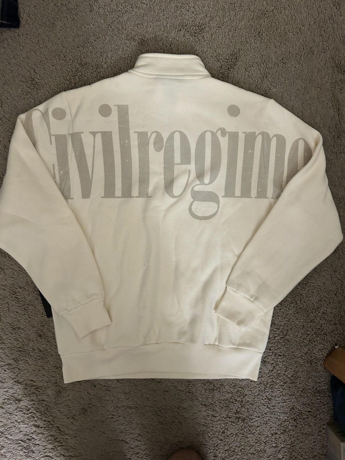 Civil Regime Civil Regime NWT Concrete Quarter Zip Fleece Crème Butter Size US L / EU 52-54 / 3 - 4 Thumbnail