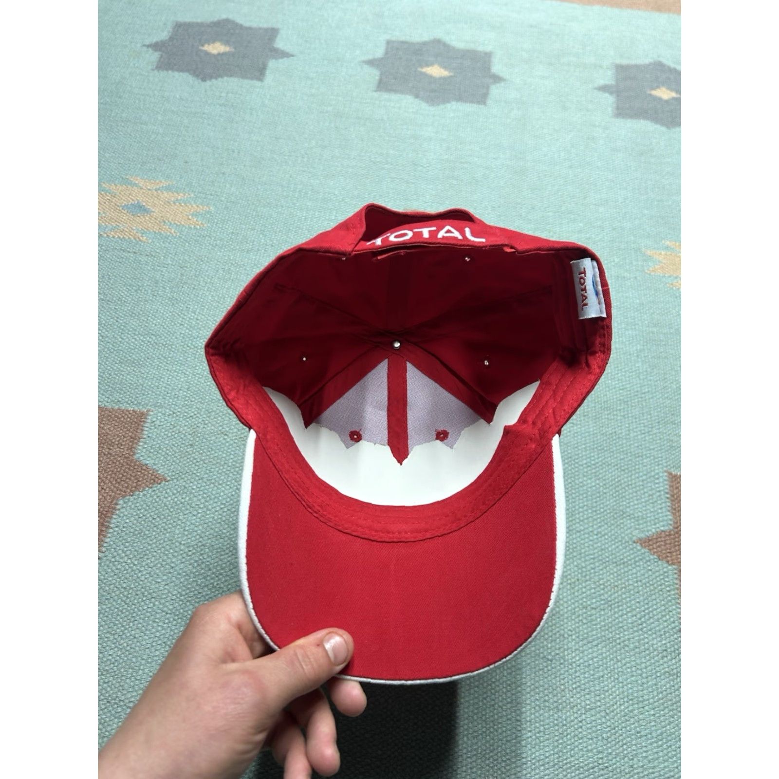Vintage Vtg strapback hat baseball cap Total Lubricants racing adjustable NOS Men Red Size ONE SIZE - 5 Thumbnail