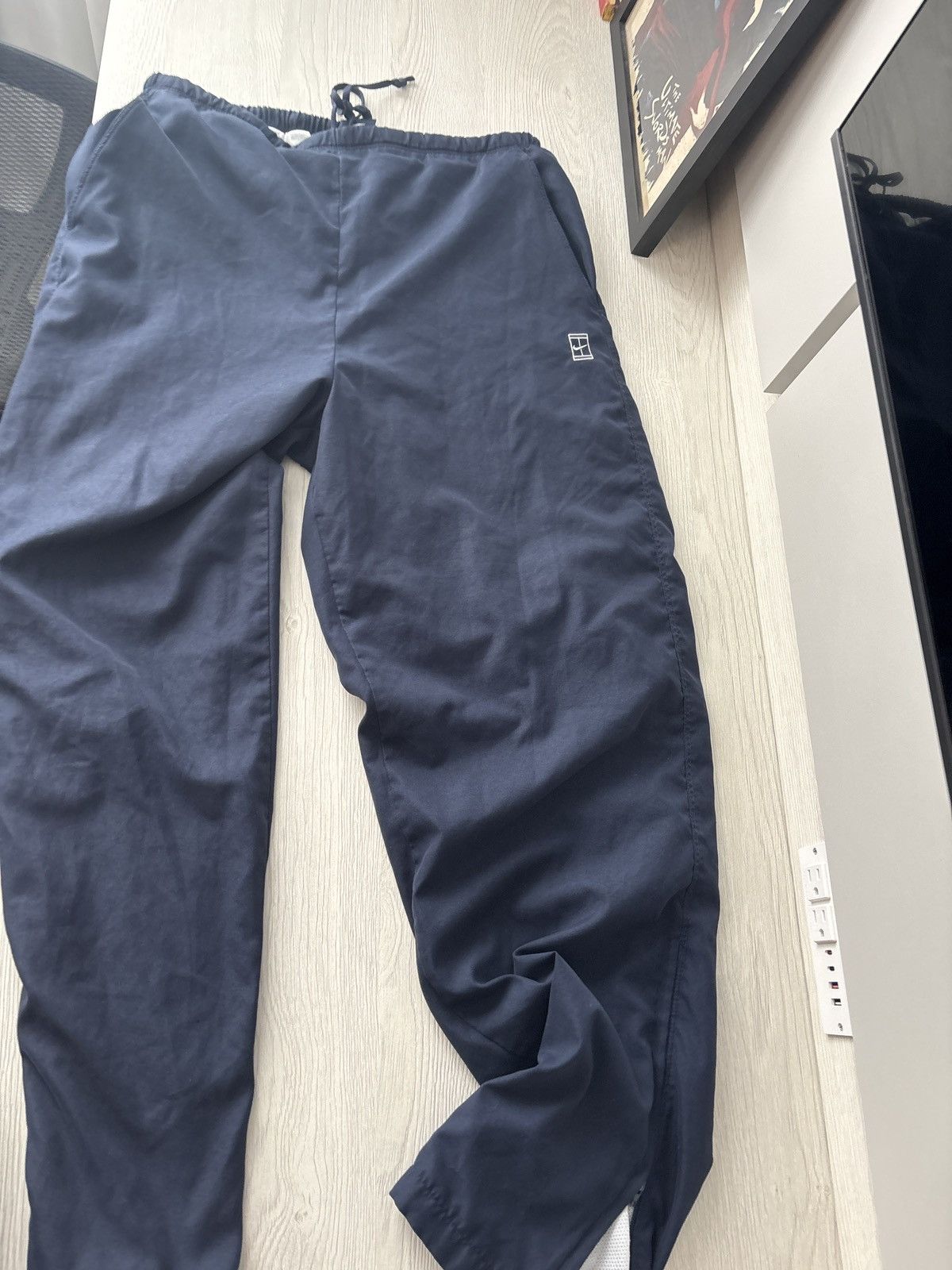 Nike Modern Navy Athletic Drawstring Pants – Minimalist Logo Size US 36 / EU 52 - 1 Thumbnail