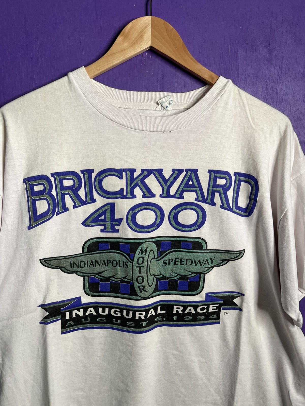 Logo 7 × NASCAR × Vintage Vintage 90s Logo 7 NASCAR brickyard 400 t-shirt Size US L / EU 52-54 / 3 - 3 Thumbnail