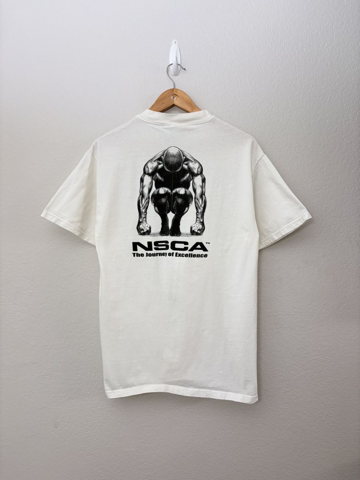 Vintage 90’s NSCA Vintage Fitness Tee Shirt Size US M / EU 48-50 / 2 - 1 Thumbnail