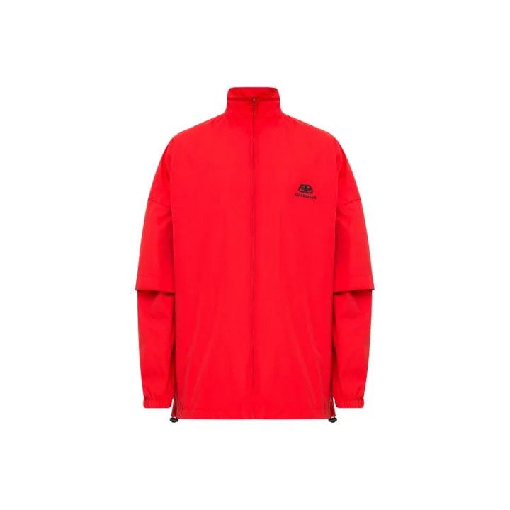 Balenciaga Balenciaga Red Logo Zip Jacket for Men 0079 Size US L / EU 52-54 / 3 - 1 Thumbnail
