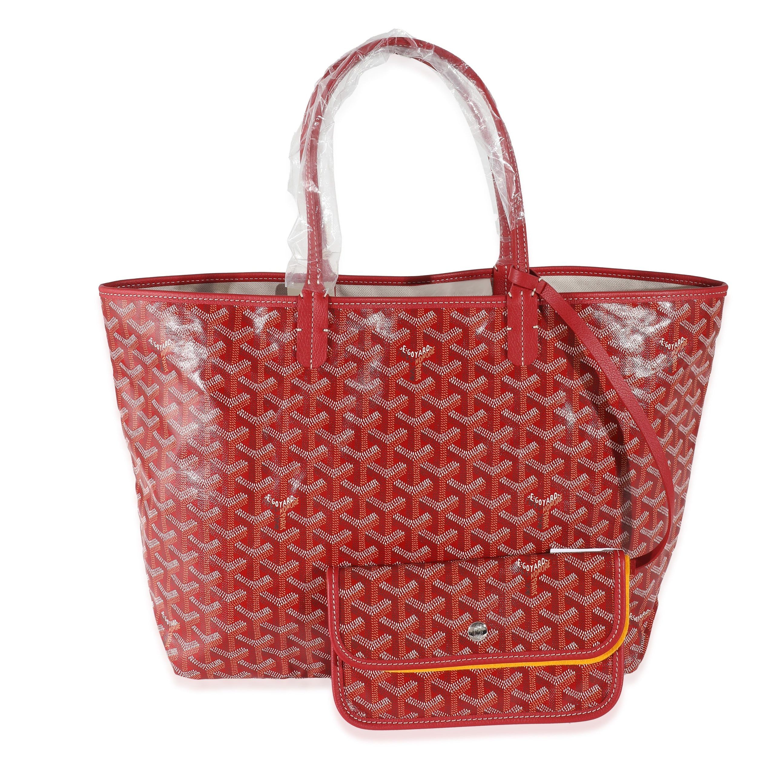 image of Goyard Red Goyardine Canvas Saint Louis Pm, Women's