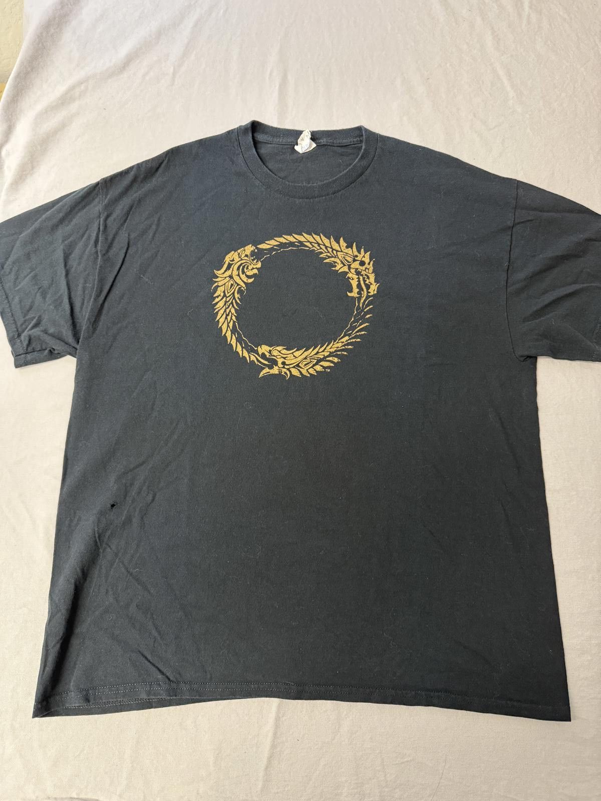 Gildan The Elder Scrolls Online T-shirt Dragon Circle VTG 2.13.25 Size US XL / EU 56 / 4 - 1 Thumbnail