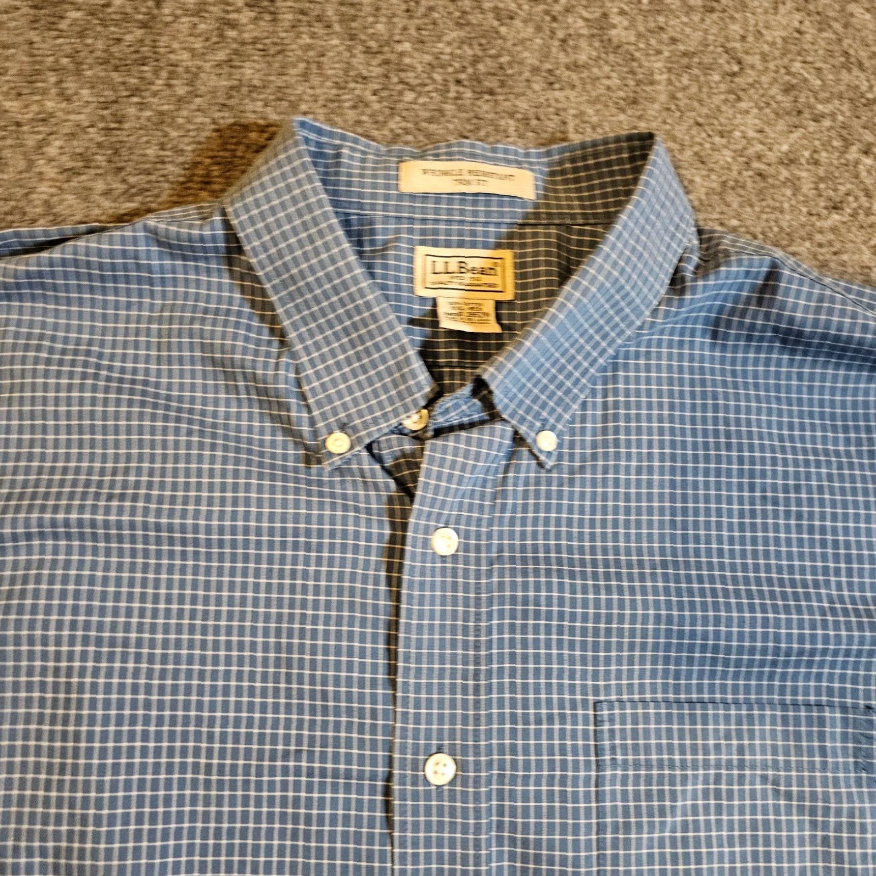 Vintage VINTAGE LL Bean Shirt Mens 2XL Blue Plaid Long Sleeve Button-Up Casual Career Mens Clothing Size US XXL / EU 58 / 5 - 2 Thumbnail