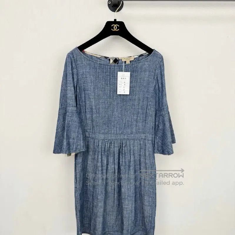 Burberry Summer Blue Short Sleeve Dress.