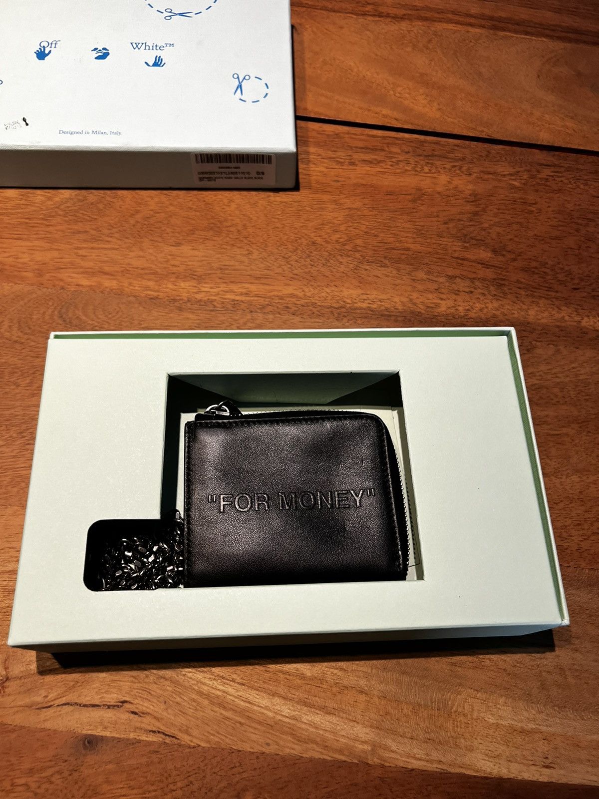 Off-White Off-White Debossed Quote Chain Wallet Brand New Size ONE SIZE - 5 Thumbnail