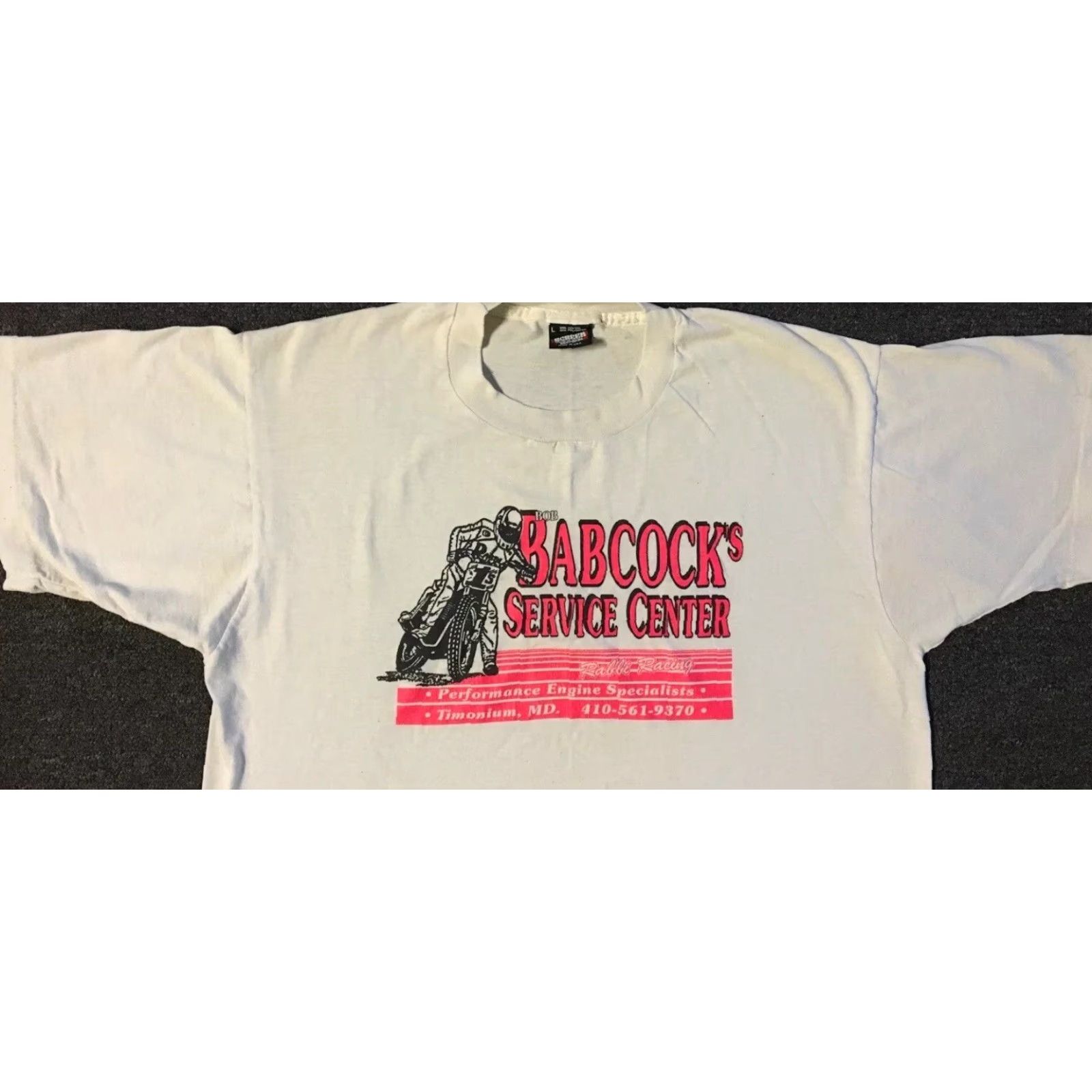 Vintage VINTAGE 80s Bob Babcocks Service Center Faded Distress Shirt M Biker Mechanic Grunge Shirt Size US M / EU 48-50 / 2 - 7 Thumbnail