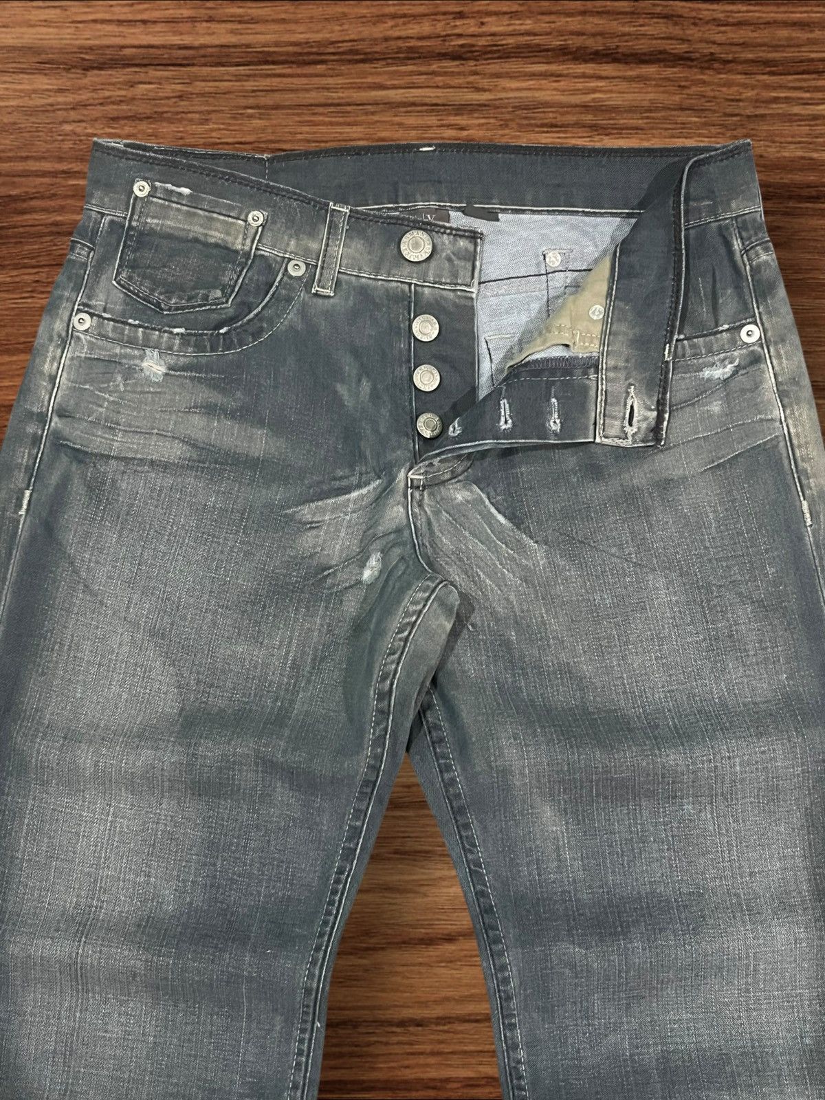 Armani Exchange Armani Exchange Powell Indigo Button Fly Loose Fit Jeans Size US 31 - 5 Thumbnail