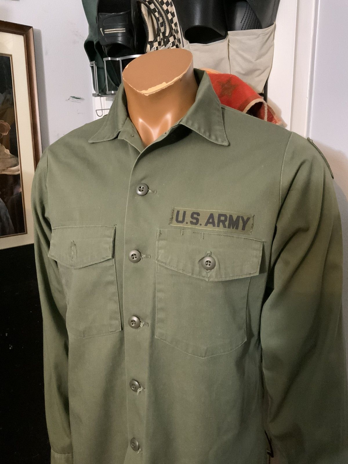 Vintage Vintage Selma U.S. Army OG-507 Utility Fatigue Button Shirt Size US S / EU 44-46 / 1 - 11 Thumbnail