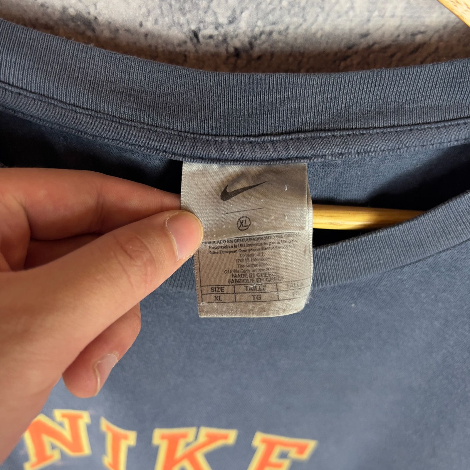 Nike Nike Vintage Tee Big Logo Men's Size XL Blue Cotton ` Size US XL / EU 56 / 4 - 5 Thumbnail