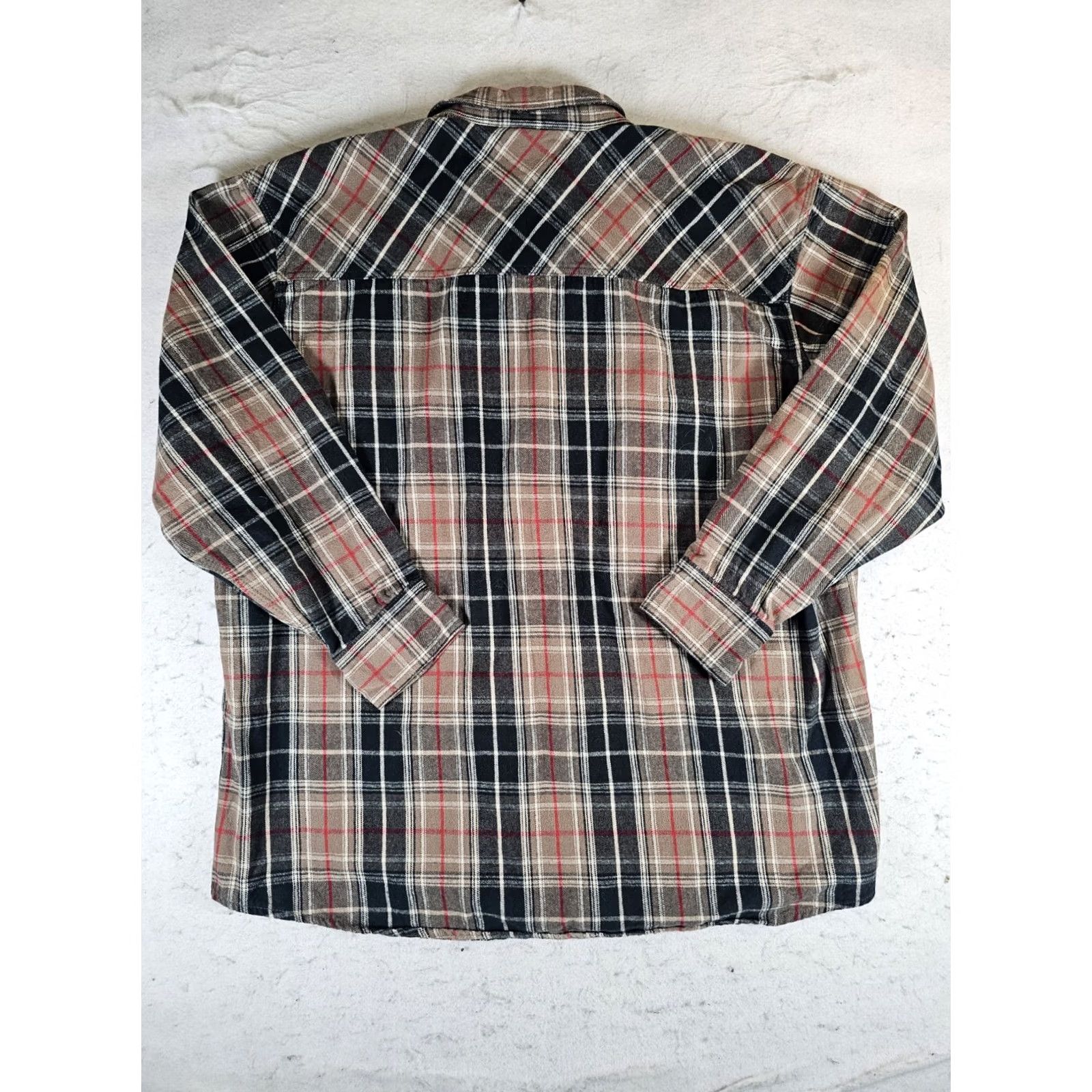 Vintage VINTAGE Five Brother Flannel Shirt Pearl Snap Plaid Cotton Men's 3XL Tall Button-Up Size US XXL / EU 58 / 5 - 7 Thumbnail