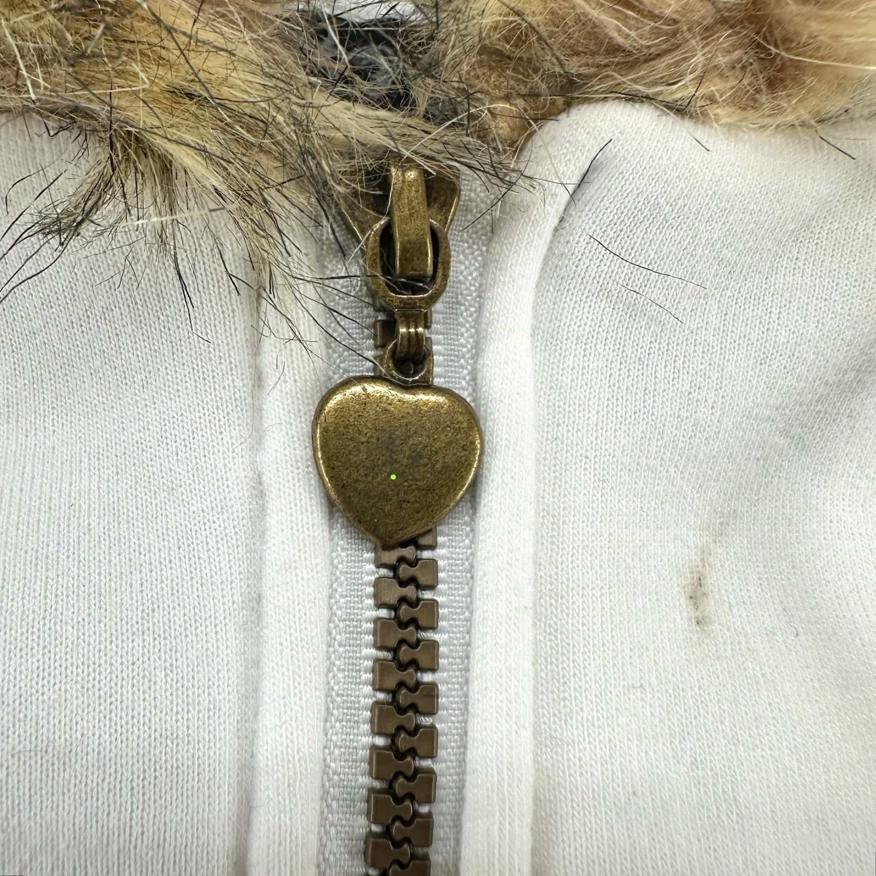 Pinko VINTAGE Pink Soup Jacket Women 1X White Brown Hooded Faux Fur Lined Full Zip 90s Parka Womens Size XL / US 12-14 / IT 48-50 - 4 Thumbnail
