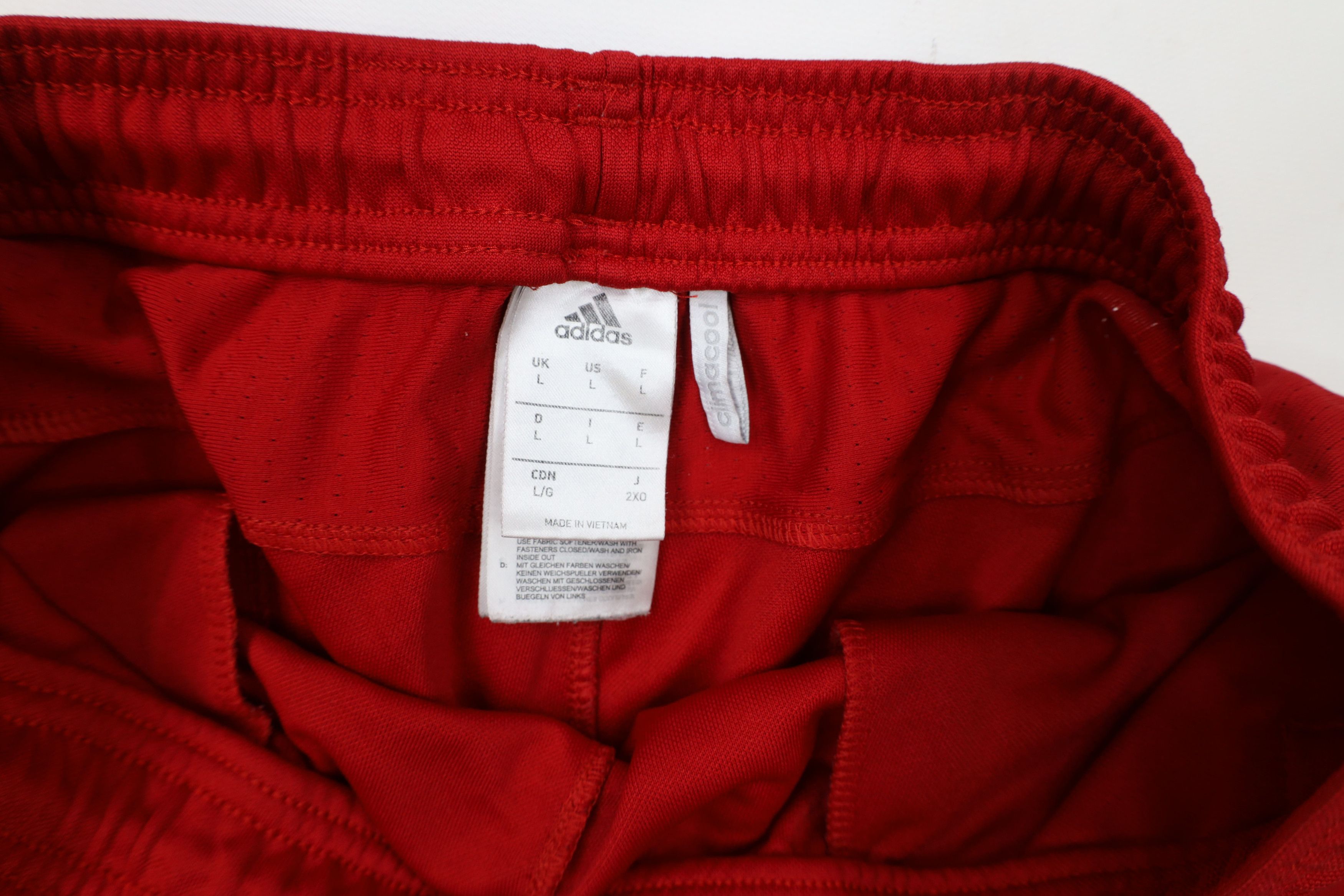 Adidas × Vintage Vintage Y2K Adidas Striped Tapered Soccer Warm Up Pants Red Size US 36 / EU 52 - 10 Thumbnail