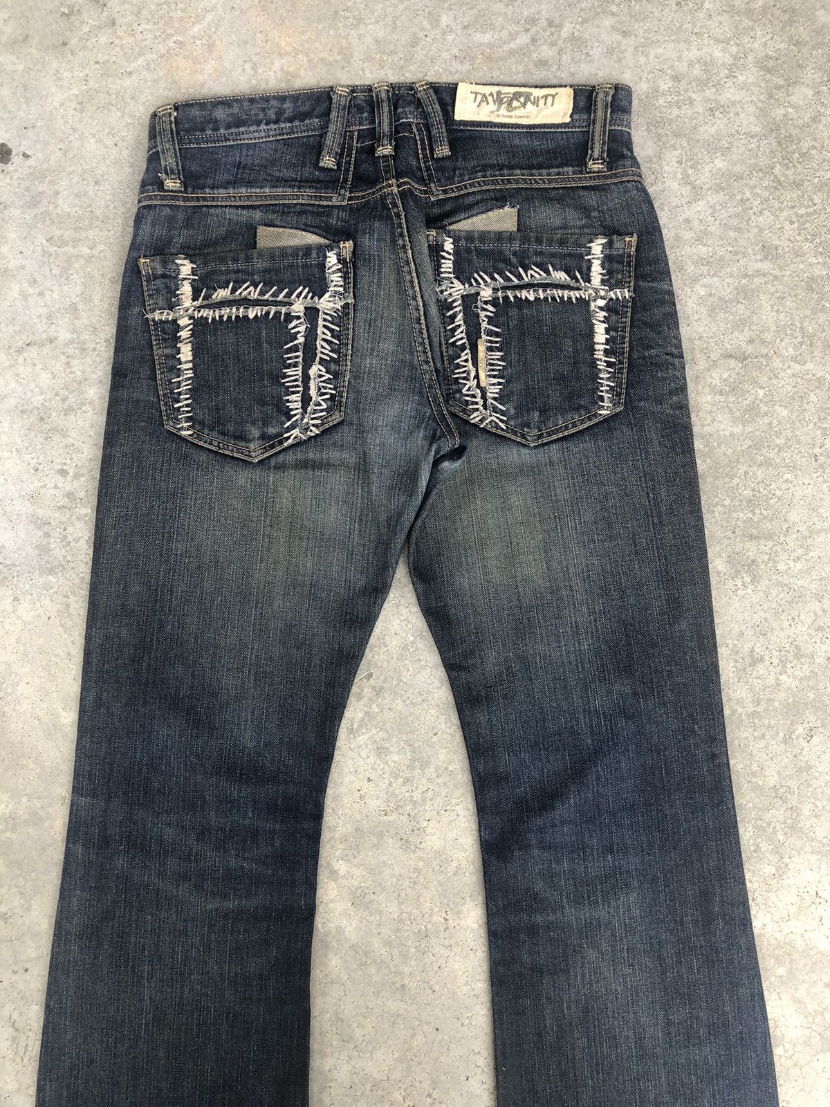 If Six Was Nine Taverniti Flared Jeans Mudwash Distressed Jeans Size US 33 - 8 Thumbnail