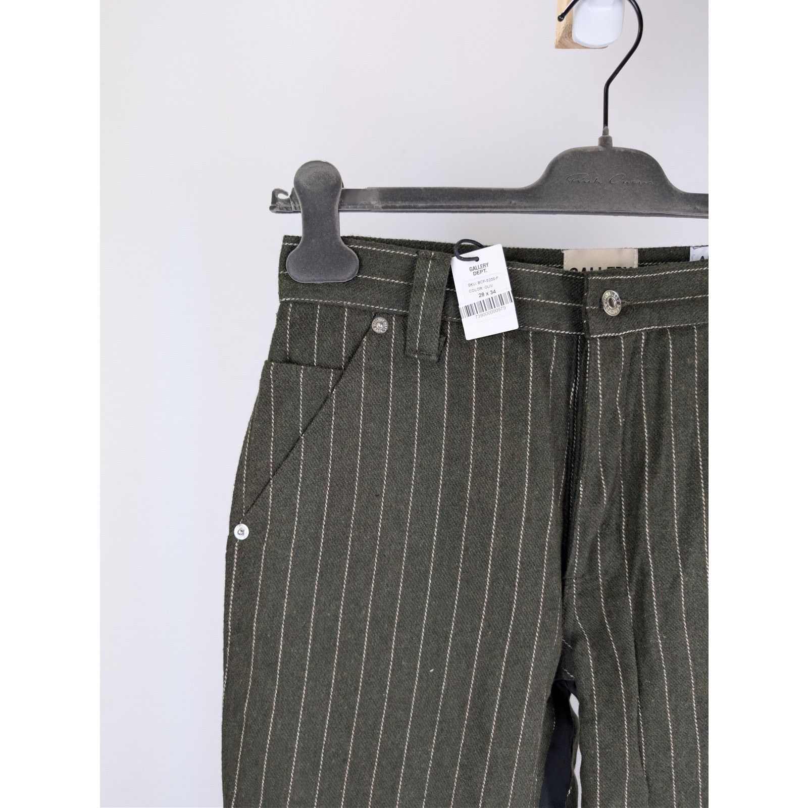 Gallery Dept. o1rshd1 Pinstripe Business Carpenter Flare Pants olive green Size US 38 / EU 54 - 6 Thumbnail