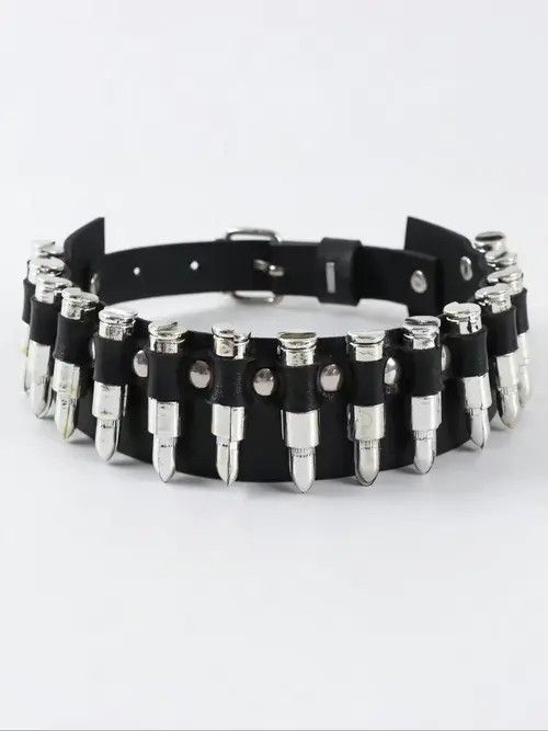 Leather Akahori x Genji PU Leather Bullet Collar Size ONE SIZE - 6 Thumbnail