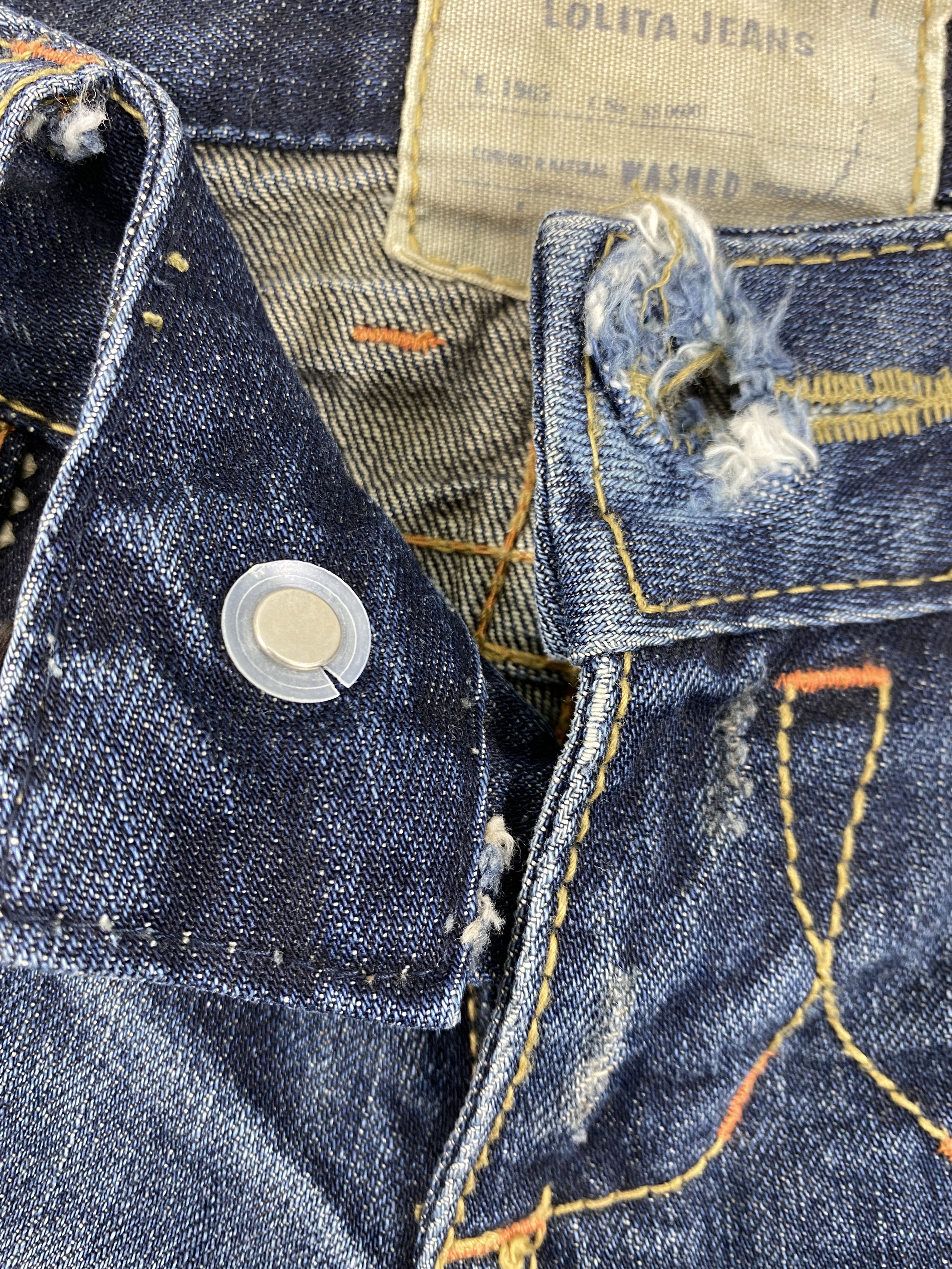 If Six Was Nine Vintage Lolita Low Rise Flare Jeans Denim JN3504 Size US 30 / EU 46 - 7 Thumbnail