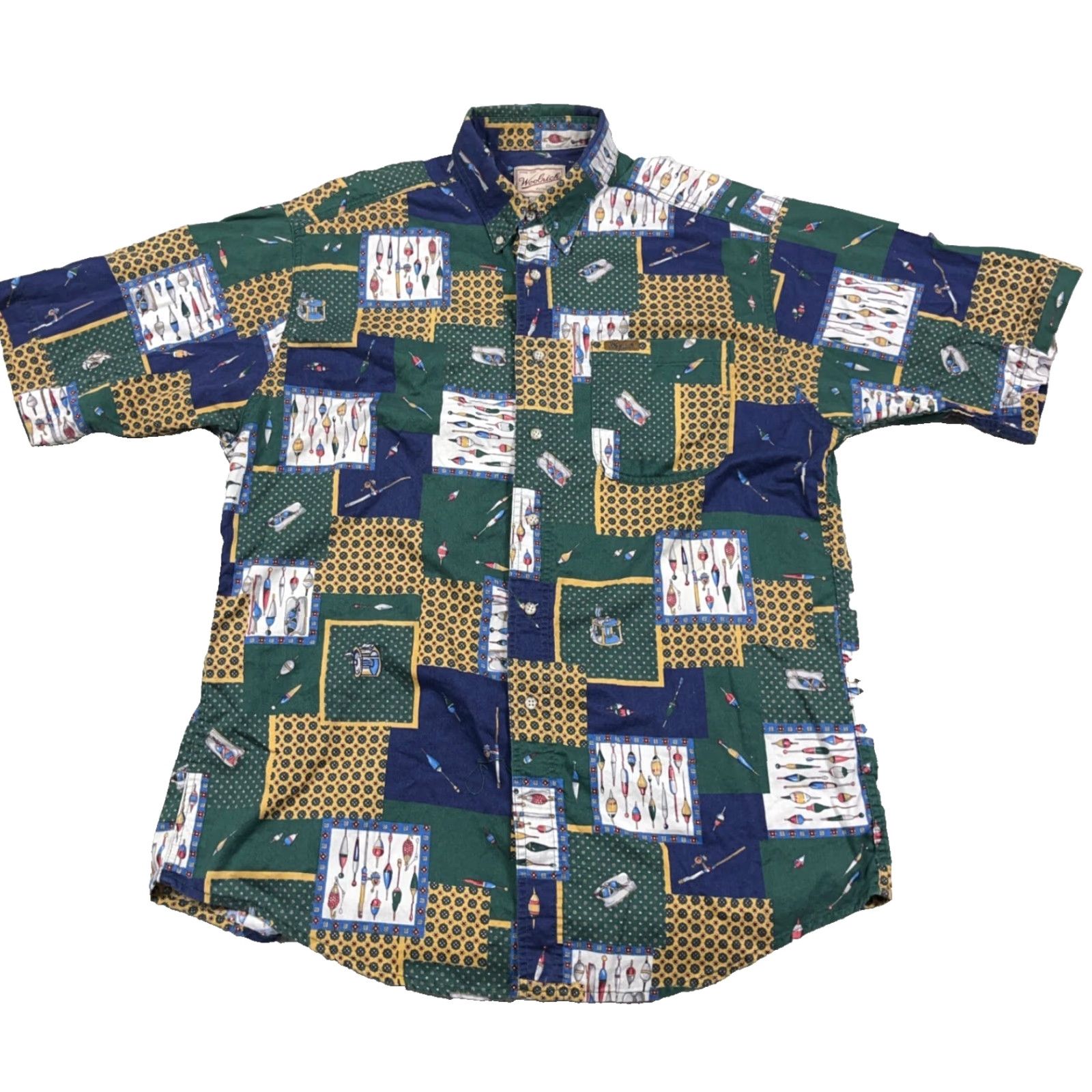 Vintage VINTAGE Woolrich Shirt Men M Blue Button-Up Camping/ Fishing Print Camp Modern, Preppy, Classic, American Woolrich Shirt Mens M Blue Button-Up Size US M / EU 48-50 / 2 - 2 Thumbnail