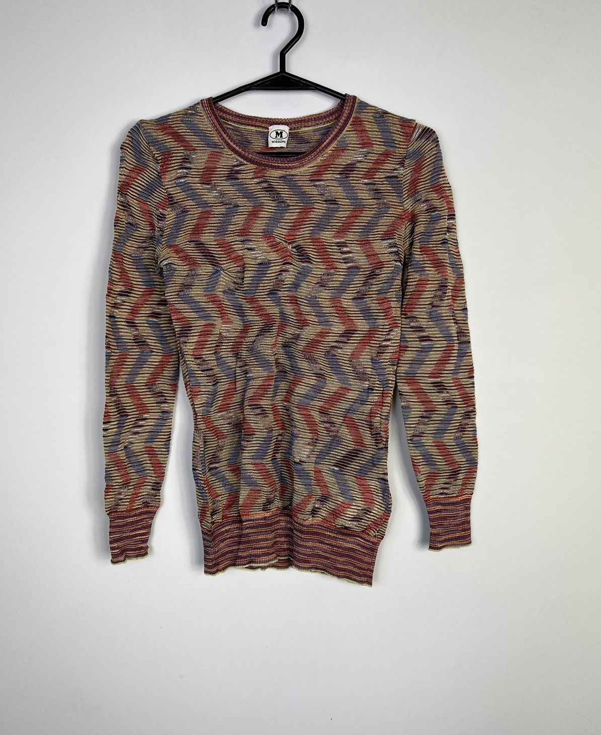 Missoni Sweater Missoni Multicolore Wool Viscose Size L / US 10 / IT 46 - 2 Thumbnail