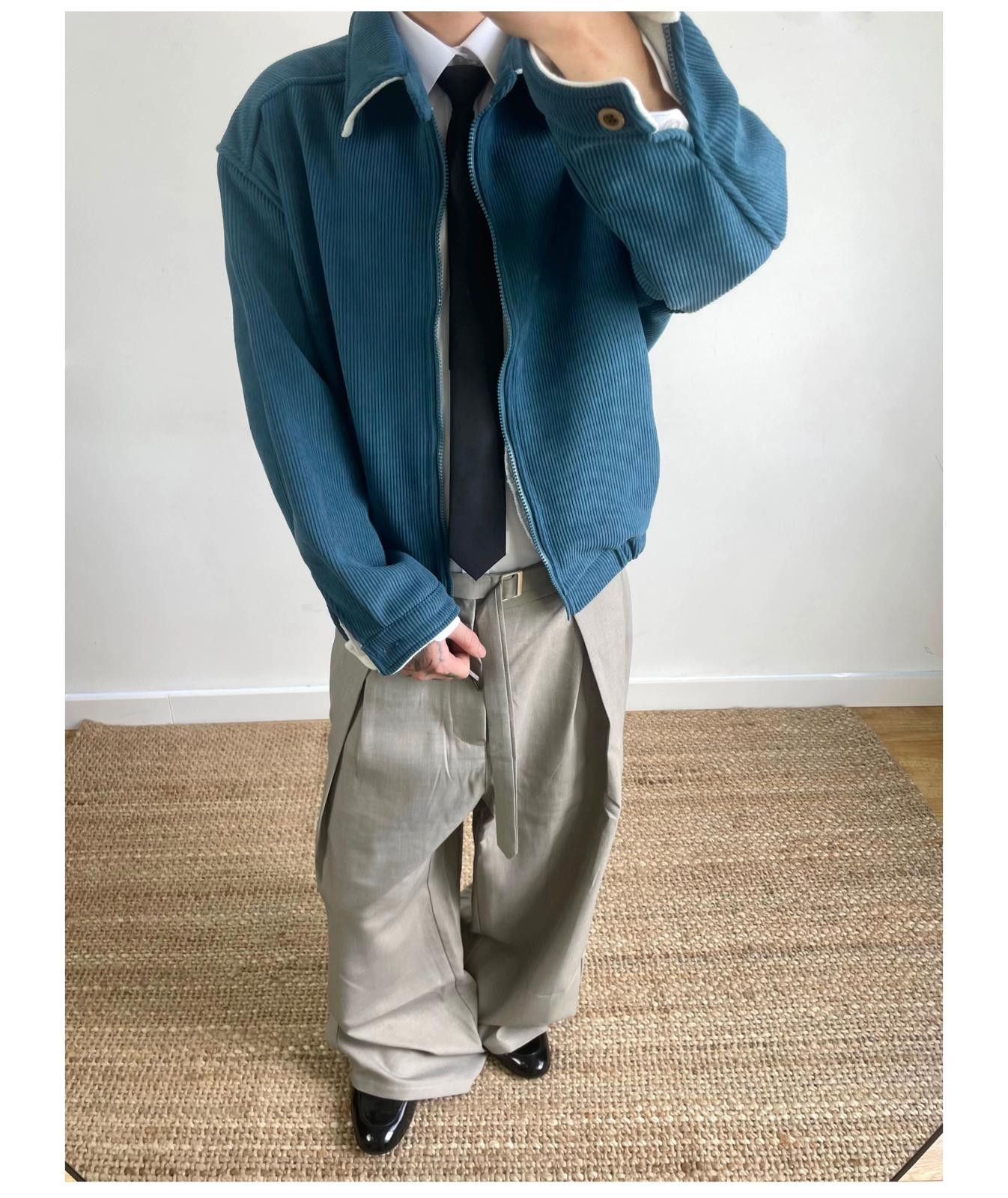 Other Corduroy Full Zip Jacket, Casual Zip Sweater Size US M / EU 48-50 / 2 - 1 Thumbnail