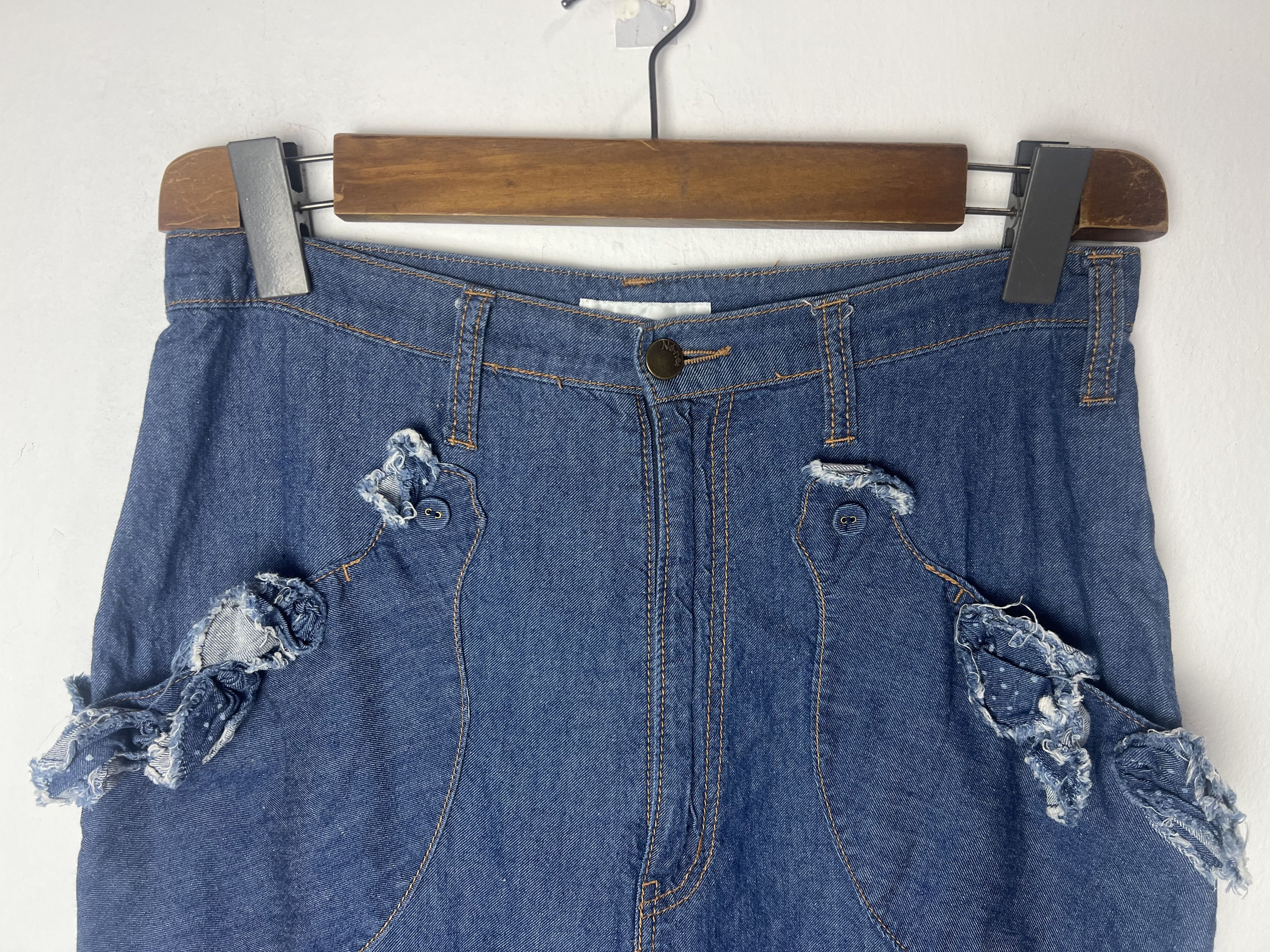 Ne-Net Ne-Net Drop Crotch Silhouette Distressed Denim Jeans Size 30" / US 8 / IT 44 - 3 Thumbnail