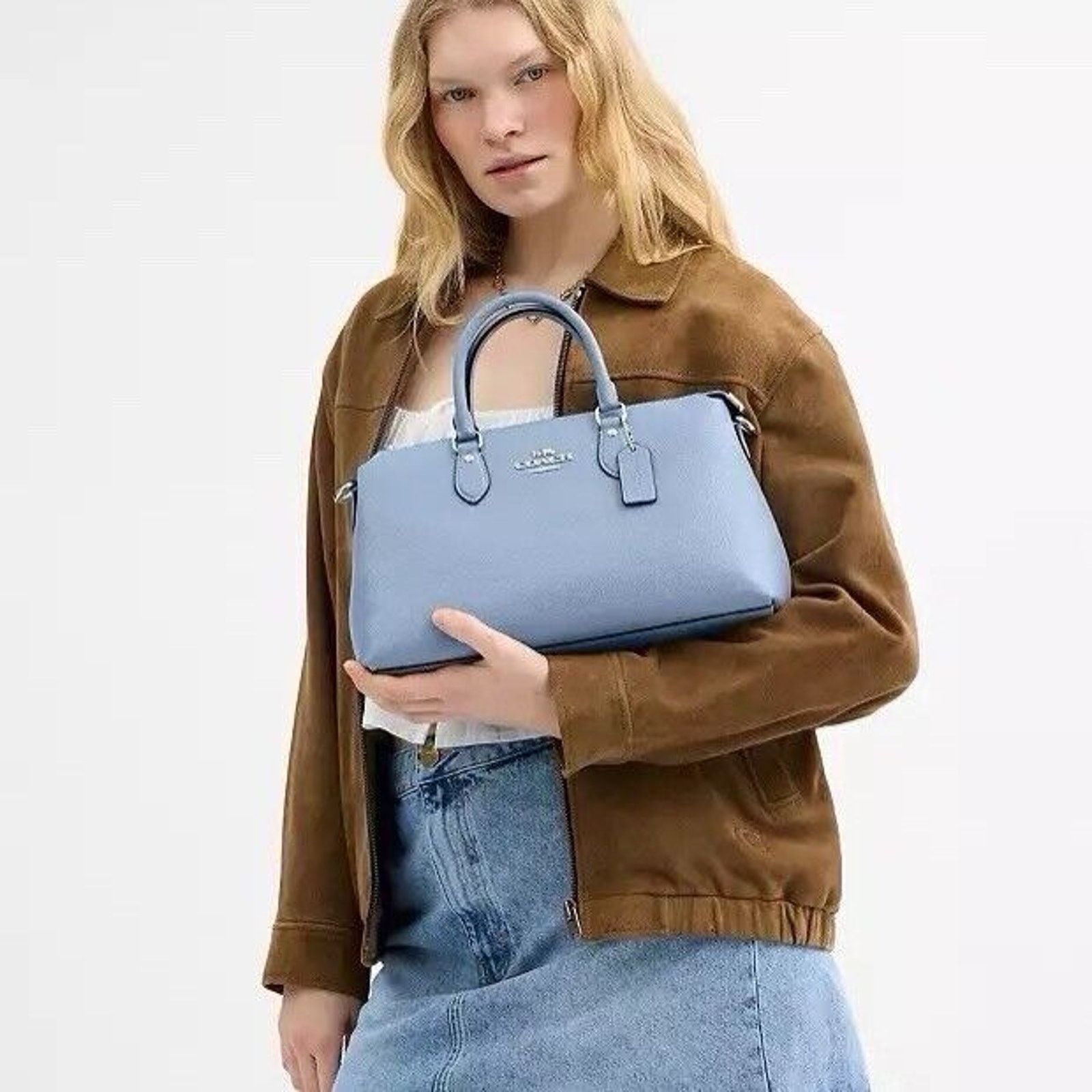 Coach NWT Coach Bundle Georgia Satchel Bag CR156 Cq722 Silk Scarf Size ONE SIZE - 10 Thumbnail