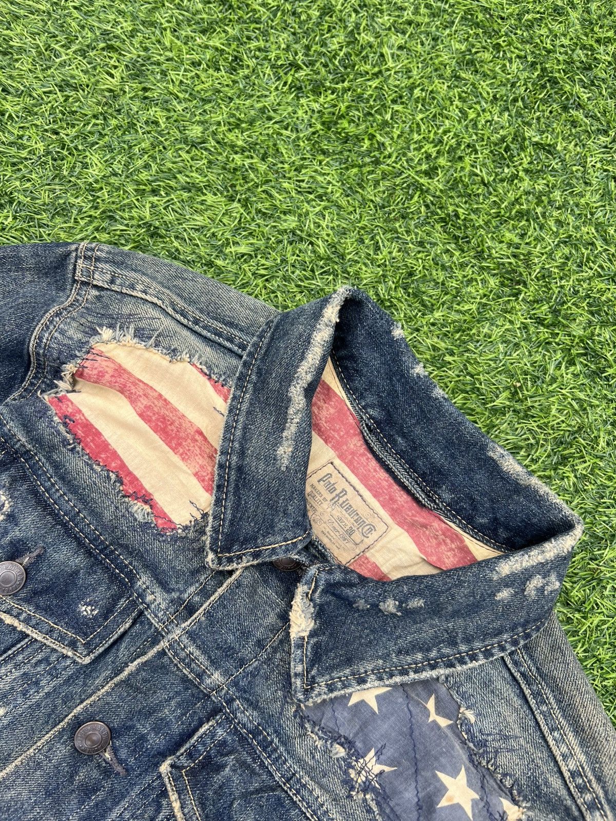 Polo Ralph Lauren Polo Ralph Lauren Distressed American 🇺🇸 Denim Trucker Jacket Size US M / EU 48-50 / 2 - 14 Thumbnail