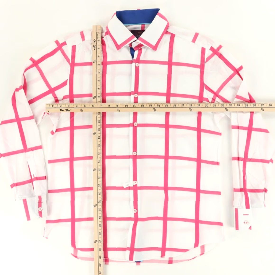 Vintage Hawes & Curtis Brandon Slim Bold Stripe Cotton Button Up Shirt Pink Men's L Shirt Size US L / EU 52-54 / 3 - 3 Thumbnail