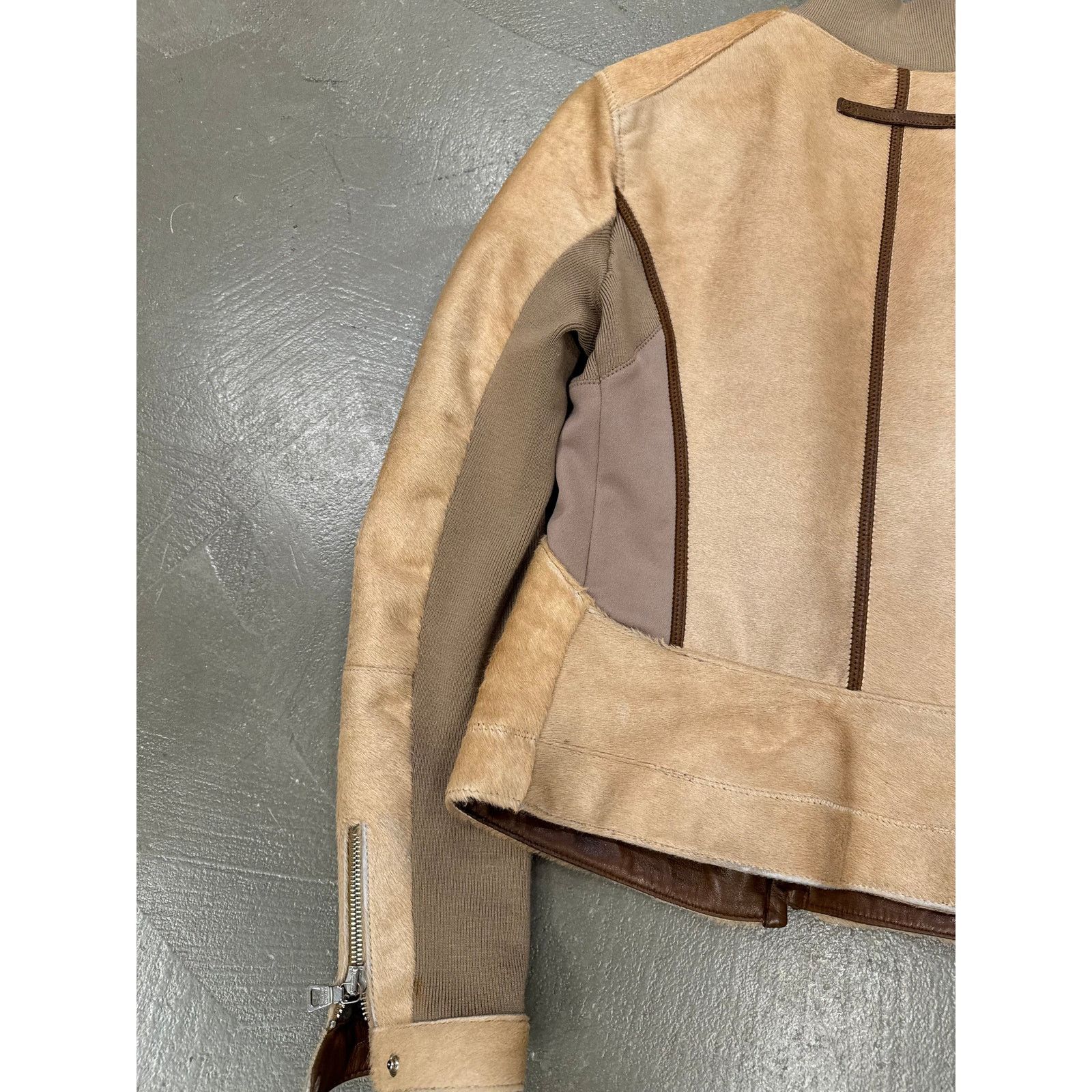 Prada 2000s Prada pony hair hybrid leather biker jacket Size S / US 4 / IT 40 - 12 Thumbnail
